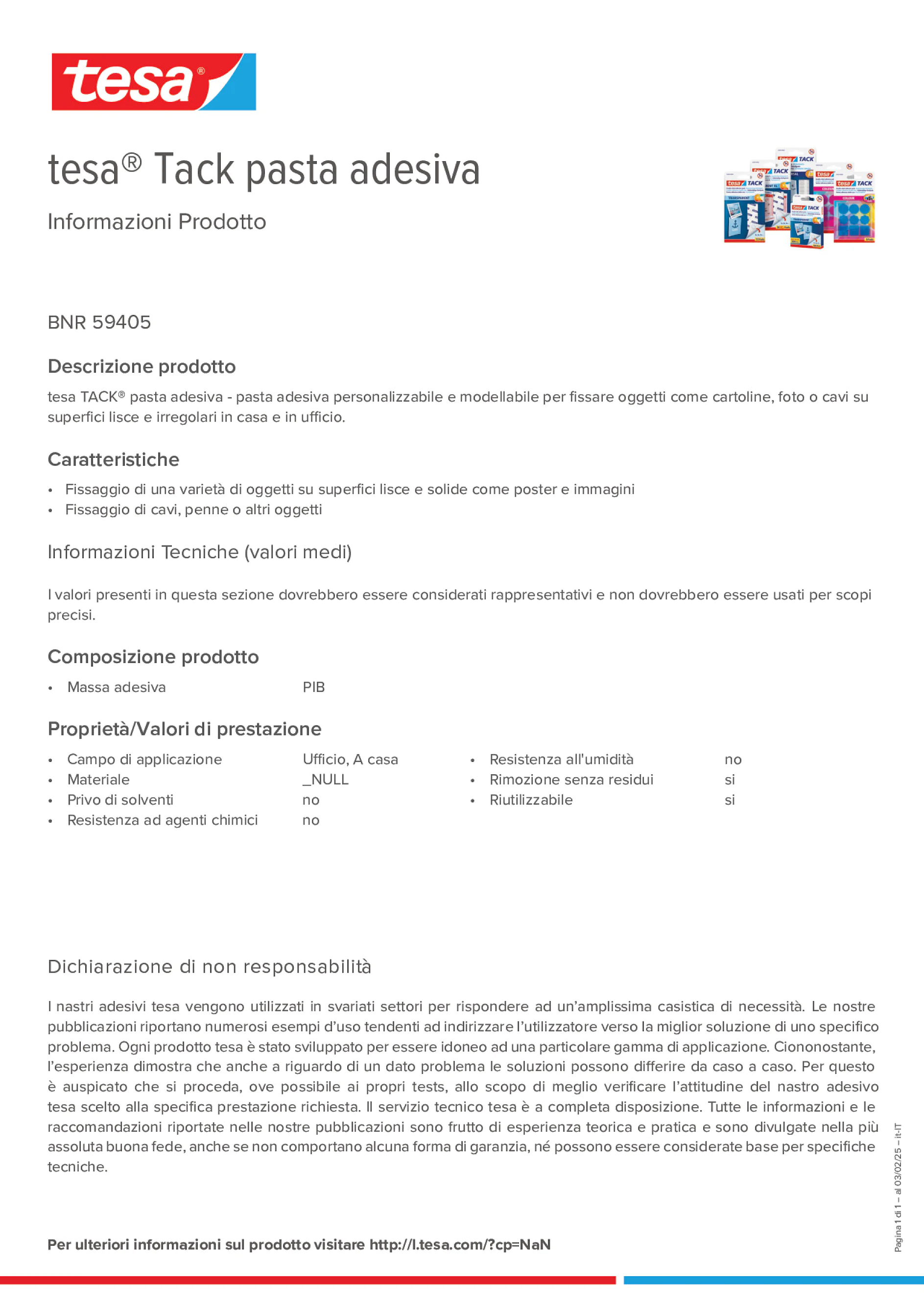 Product information_tesa® Tack 59405_it-IT