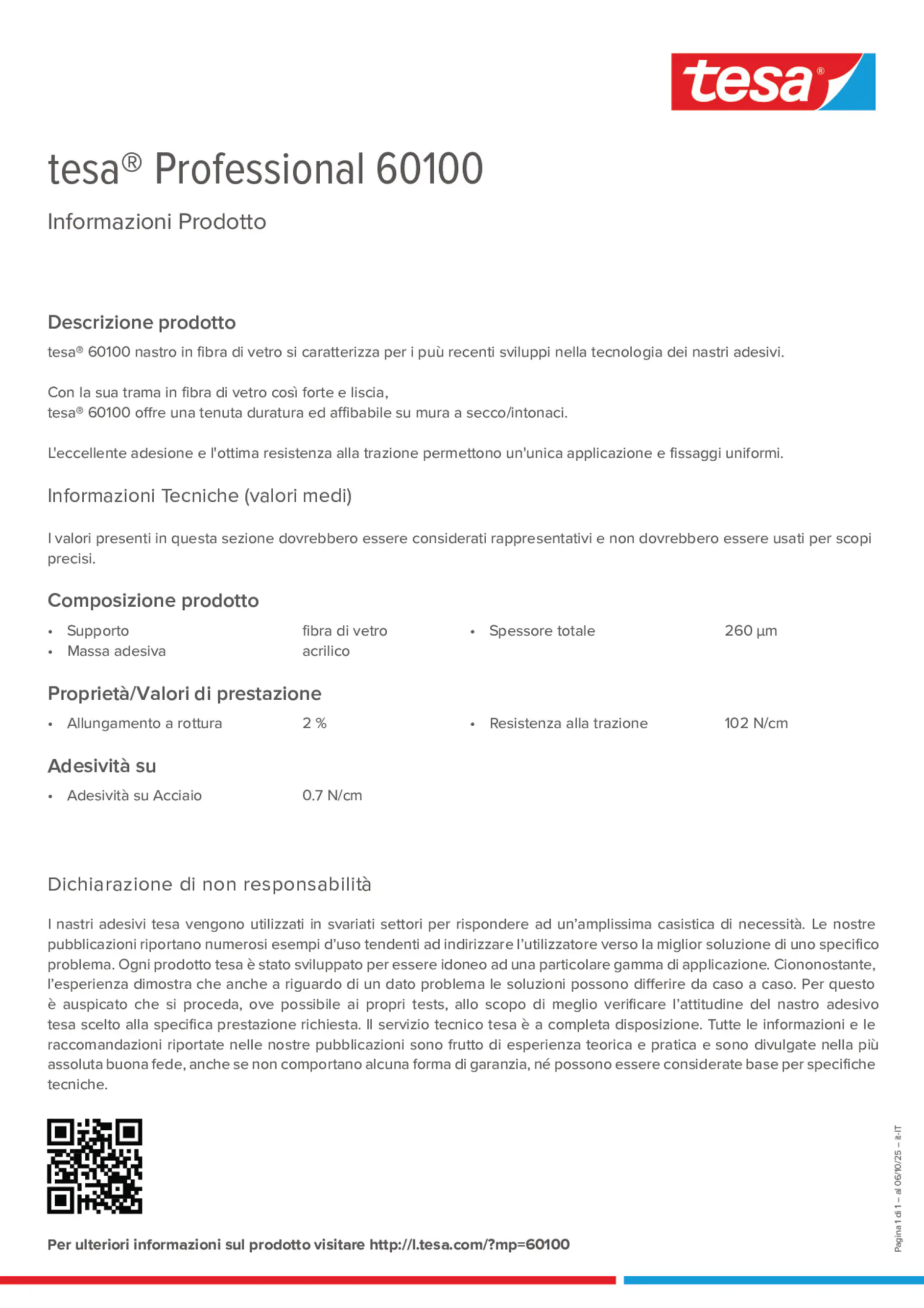 Product information_tesa® Professional 60100_it-IT
