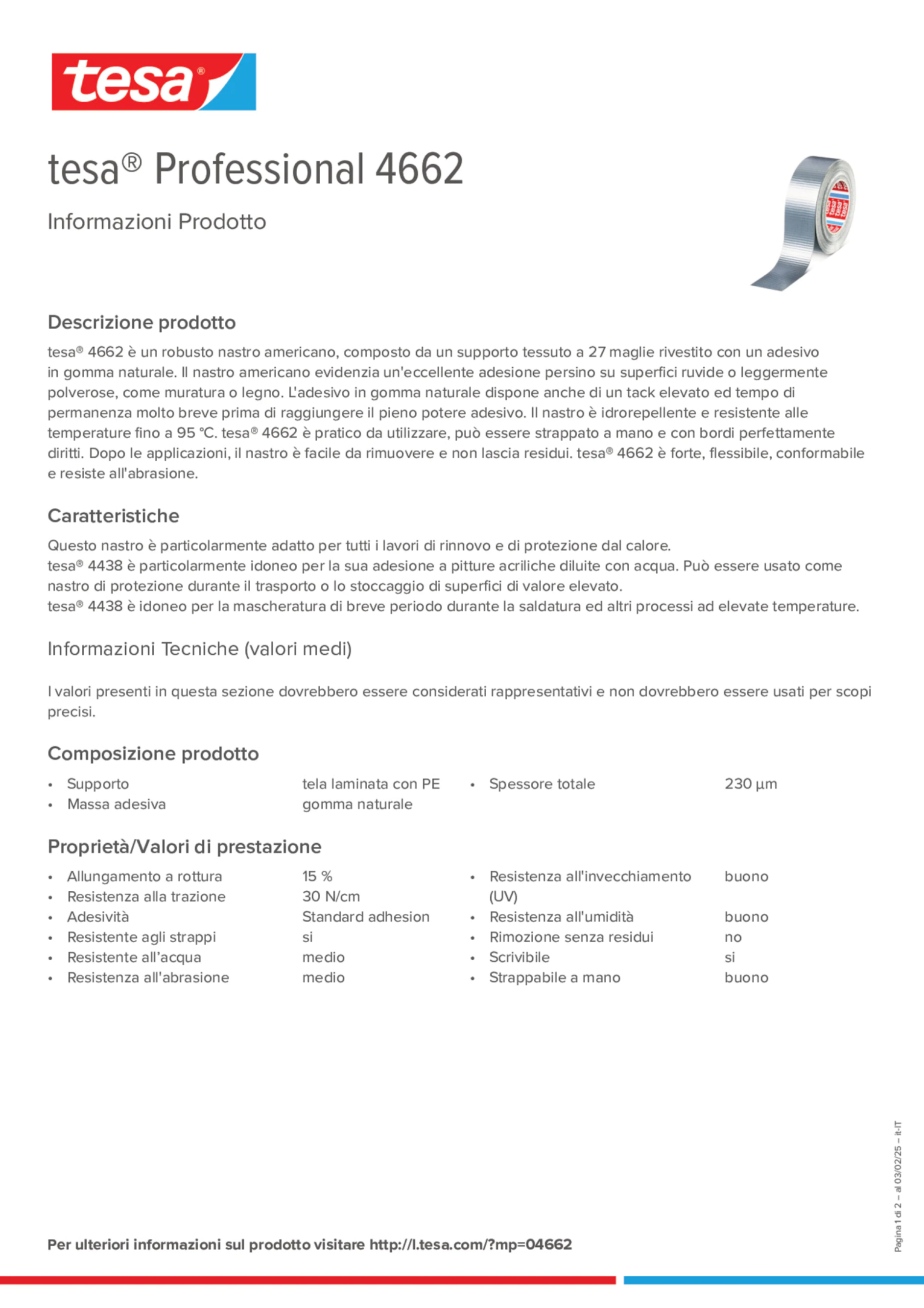 Product information_tesa® Professional 4662_it-IT