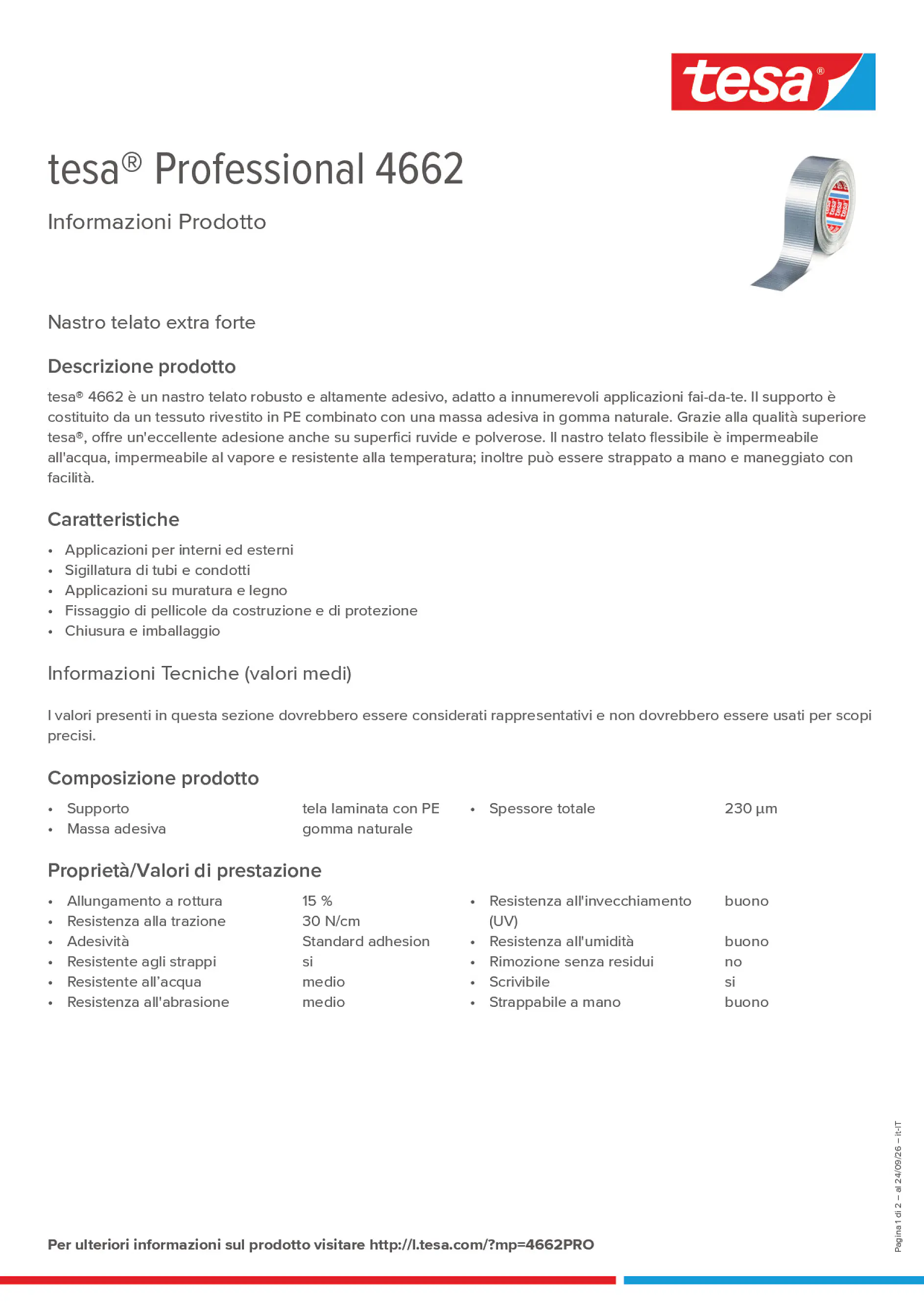 Product information_tesa® Professional 4662_it-IT
