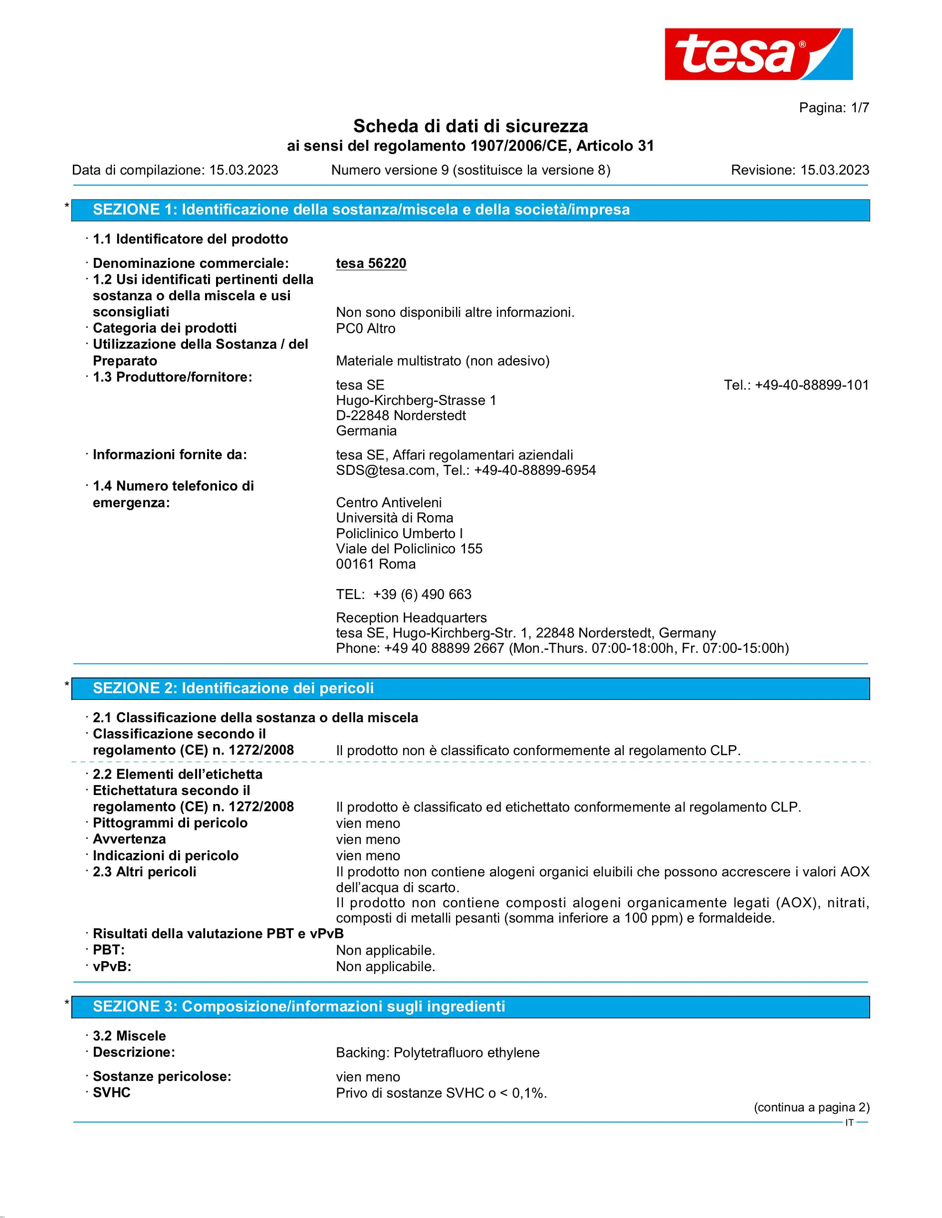 Safety data sheet_tesa® 56220_it-IT_v9
