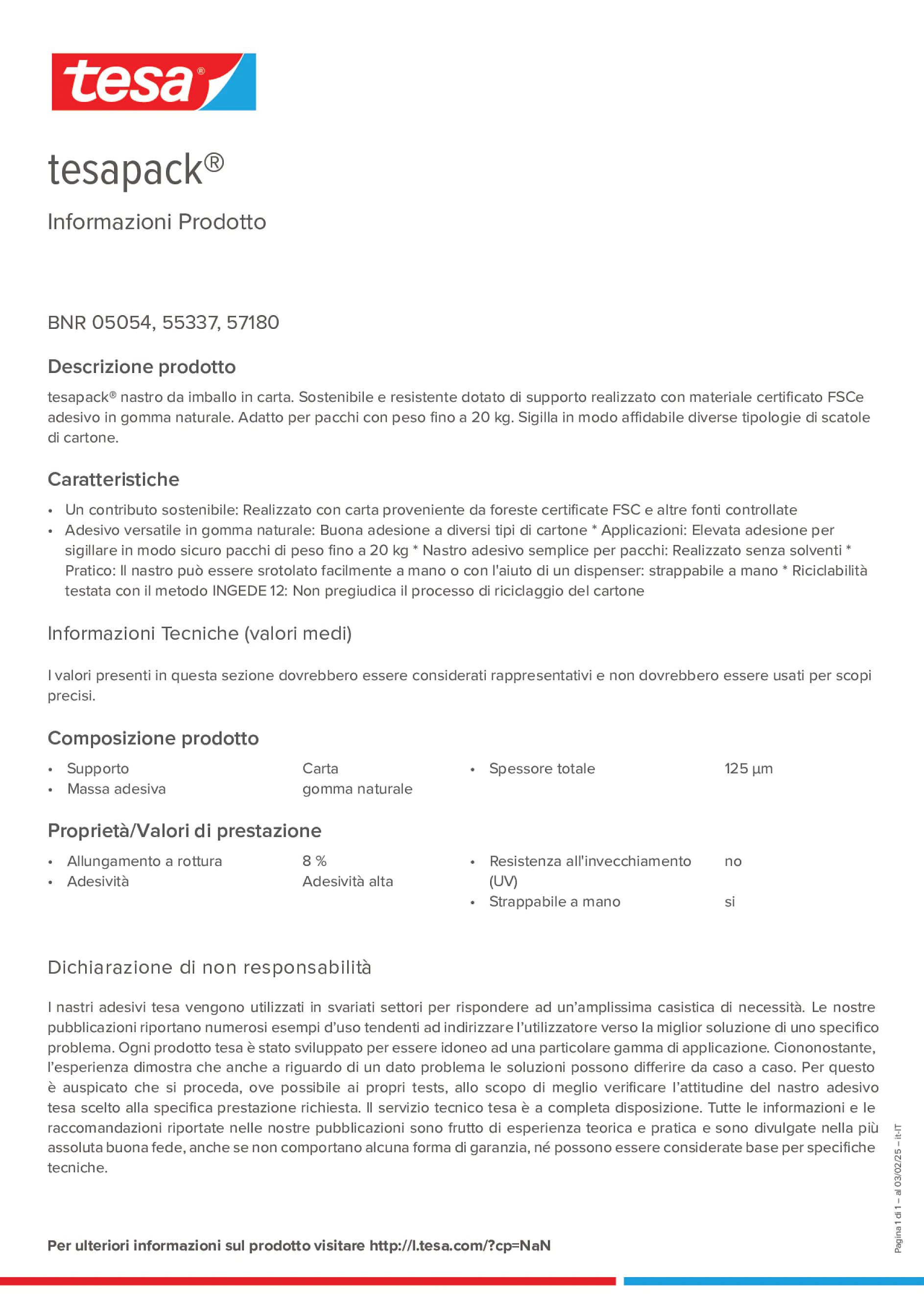 Product information_tesapack® 05054_it-IT