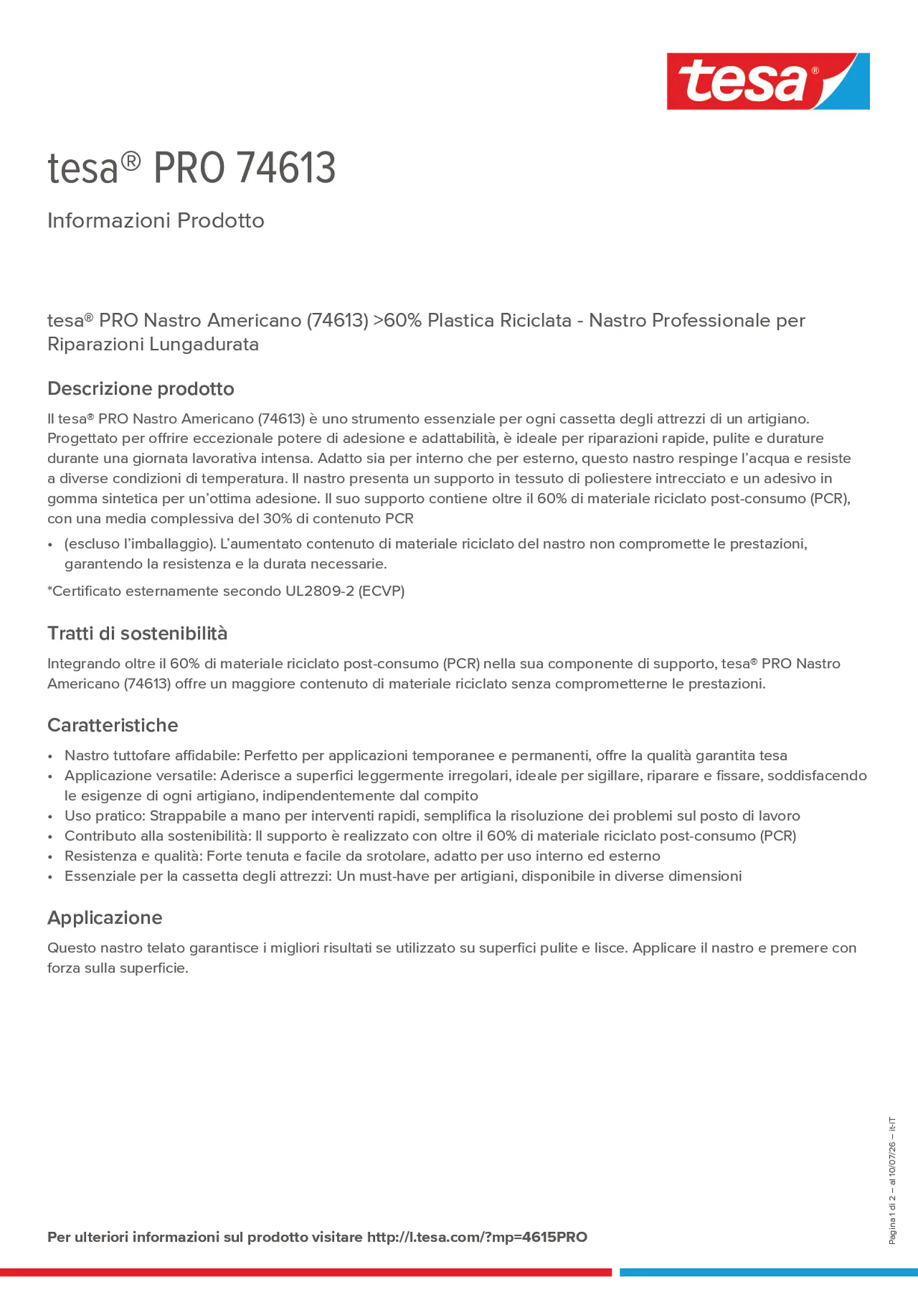 Product information_tesa® PRO 74613_it-IT