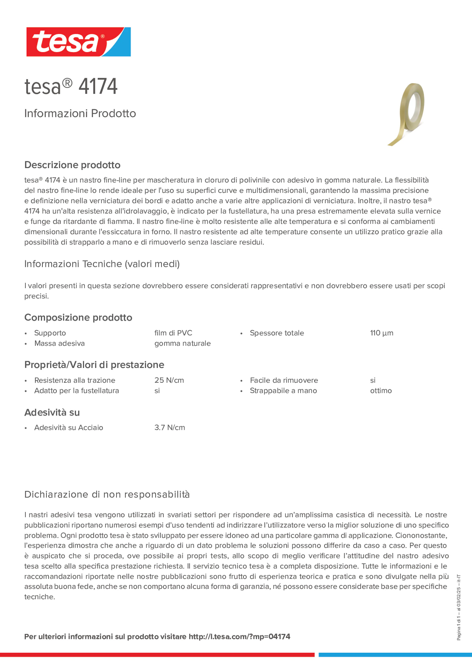 Product information_tesa® 4174_it-IT