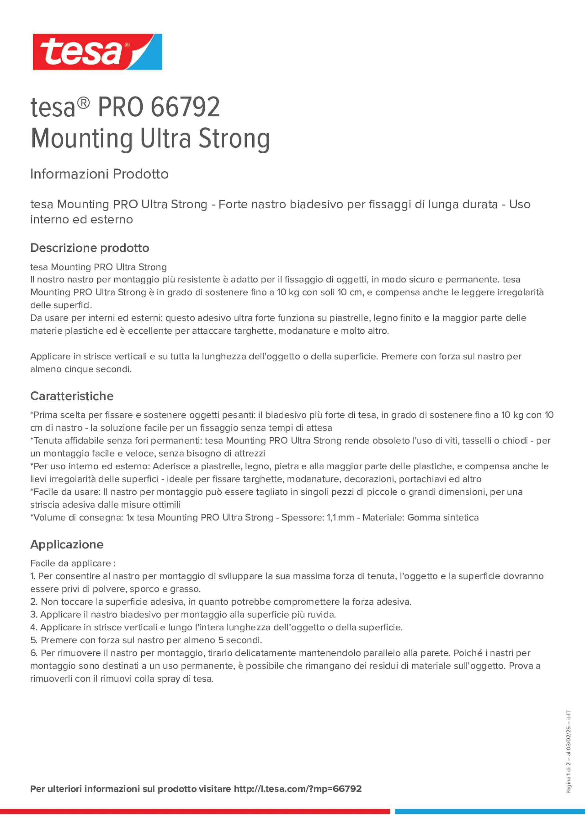 Product information_tesa® PRO 66792_it-IT