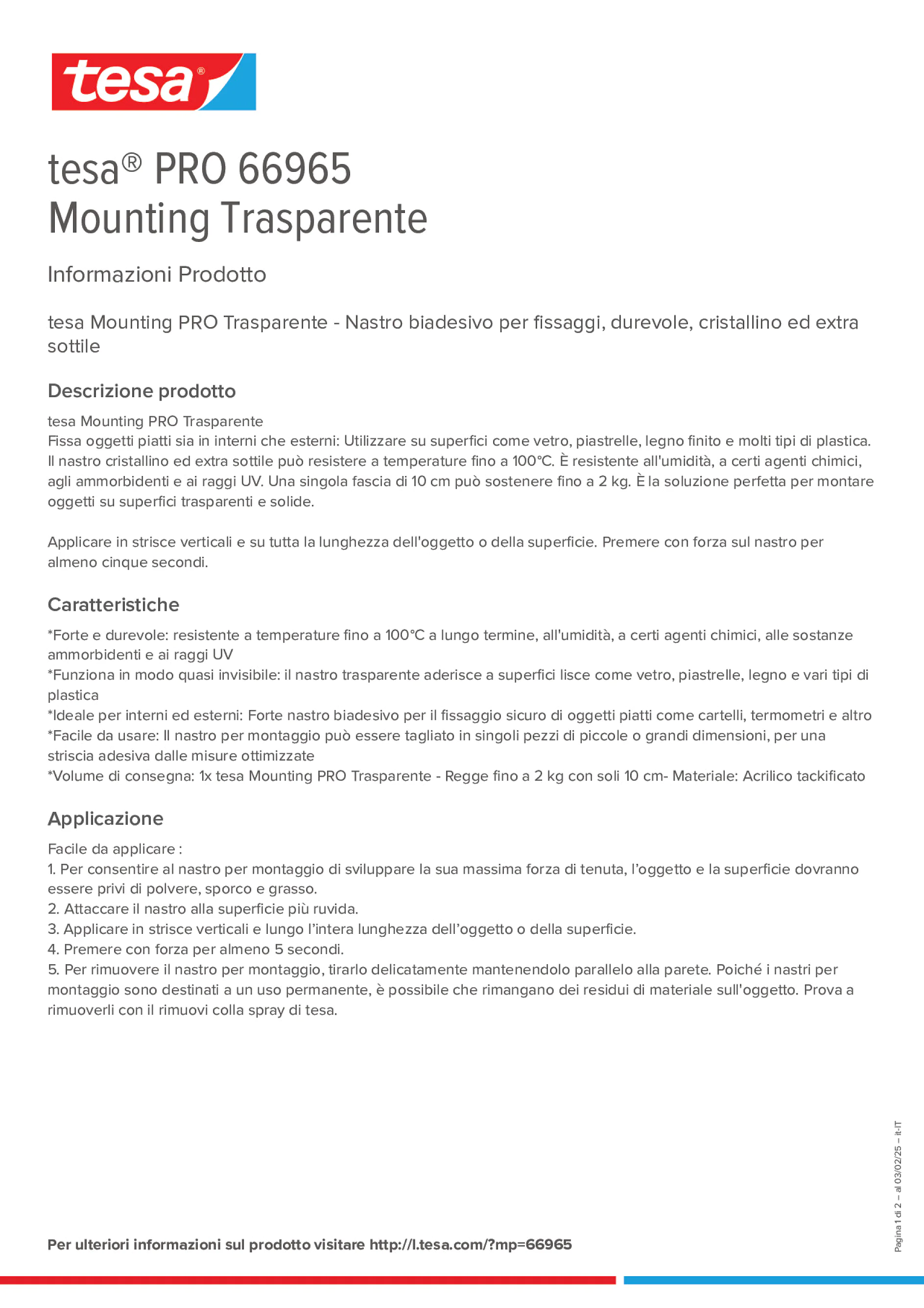 Product information_tesa® PRO 66965_it-IT