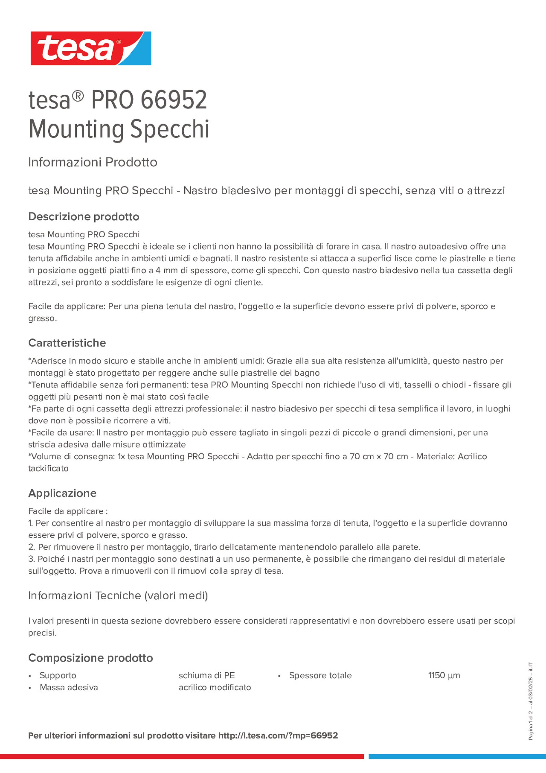 Product information_tesa® PRO 66952_it-IT