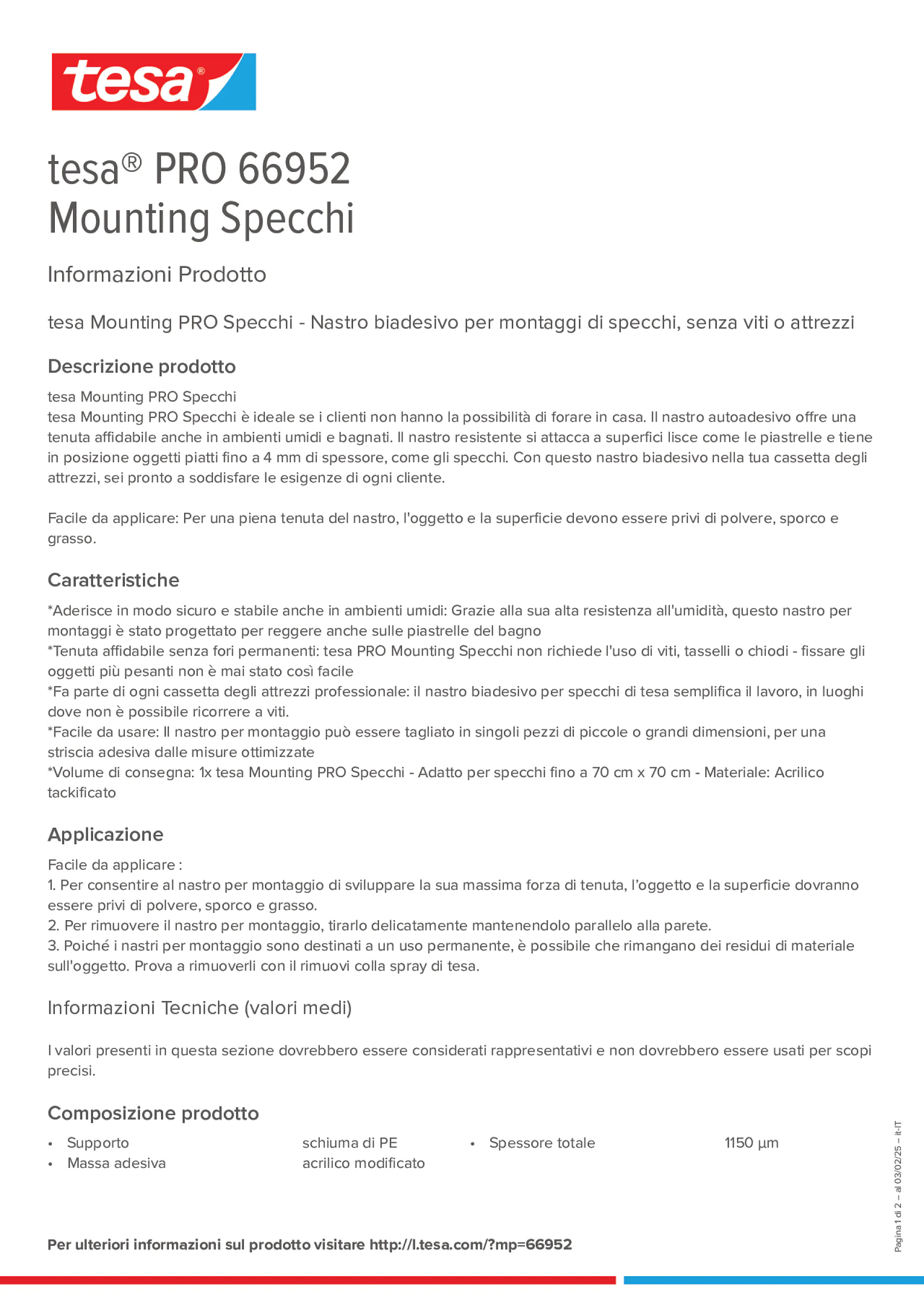 Product information_tesa® PRO 66952_it-IT