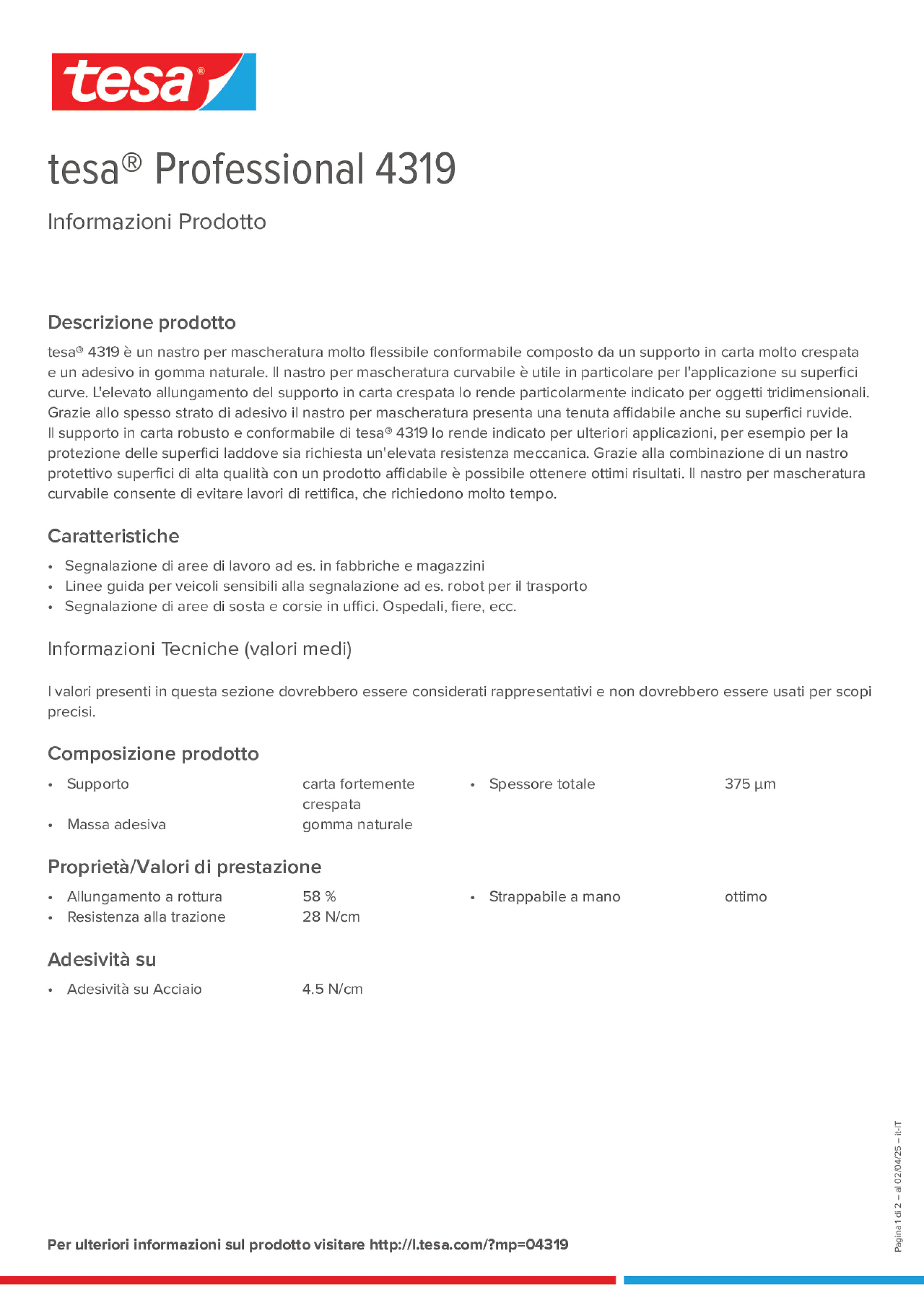 Product information_tesa® Professional 04319_it-IT