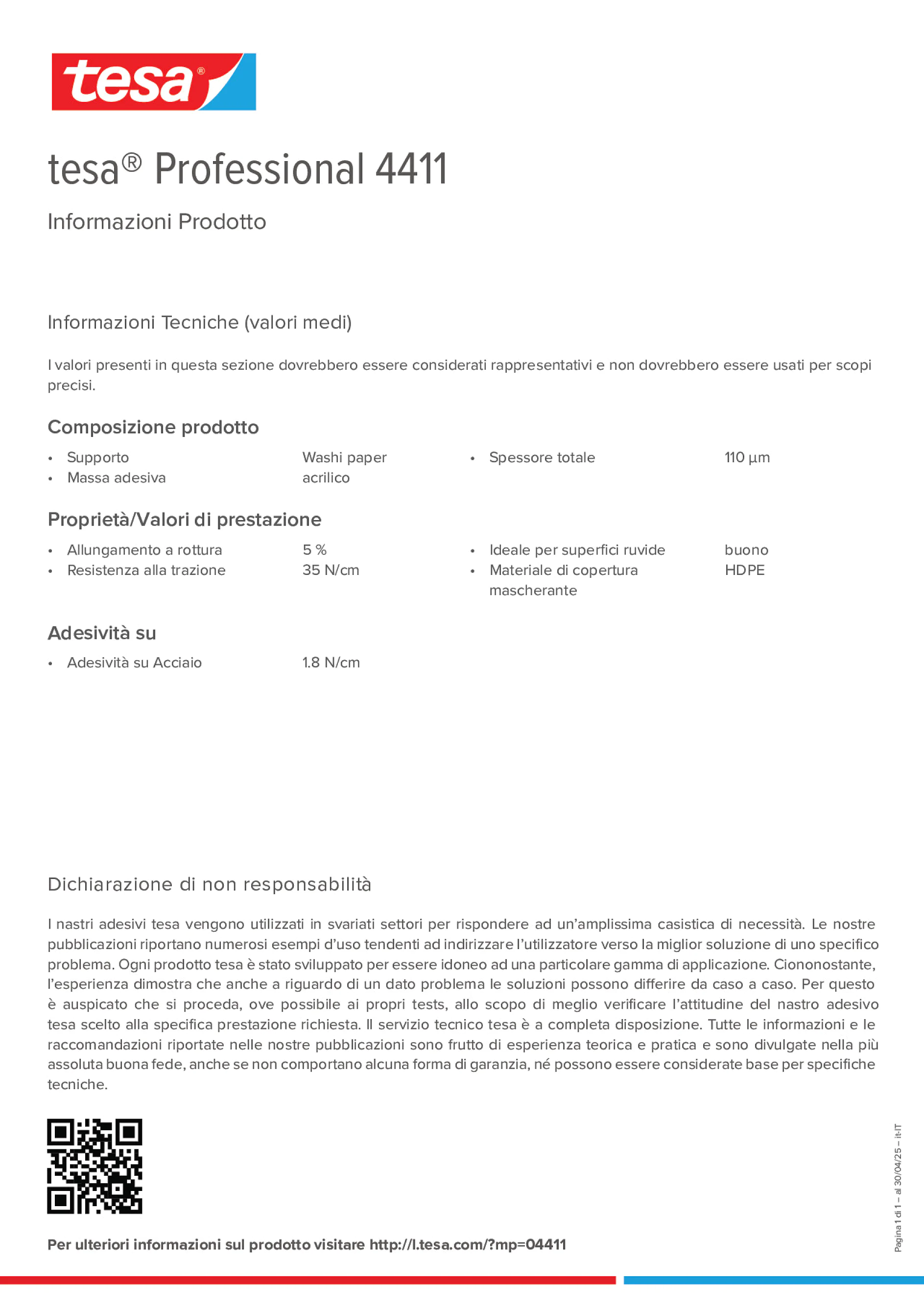 Product information_tesa® Professional 04411_it-IT