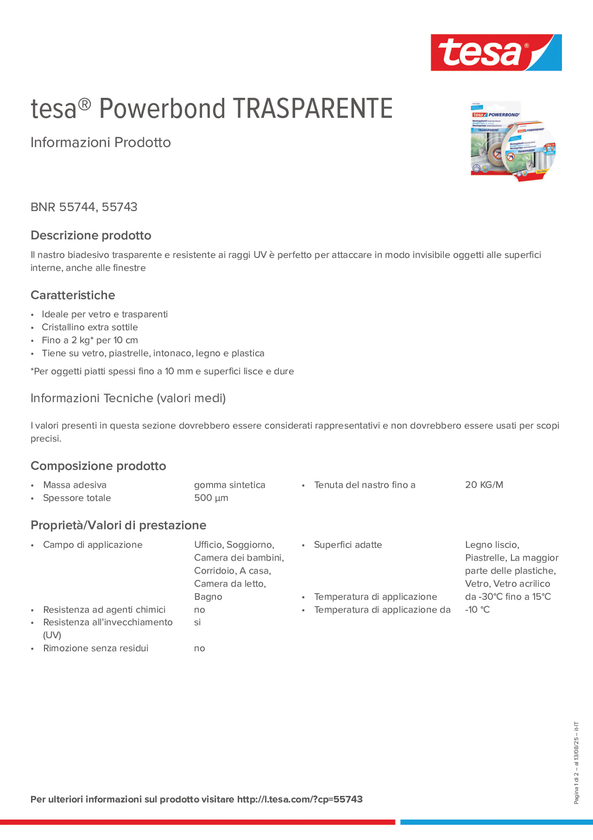 Product information_tesa® Powerbond 55744_it-IT