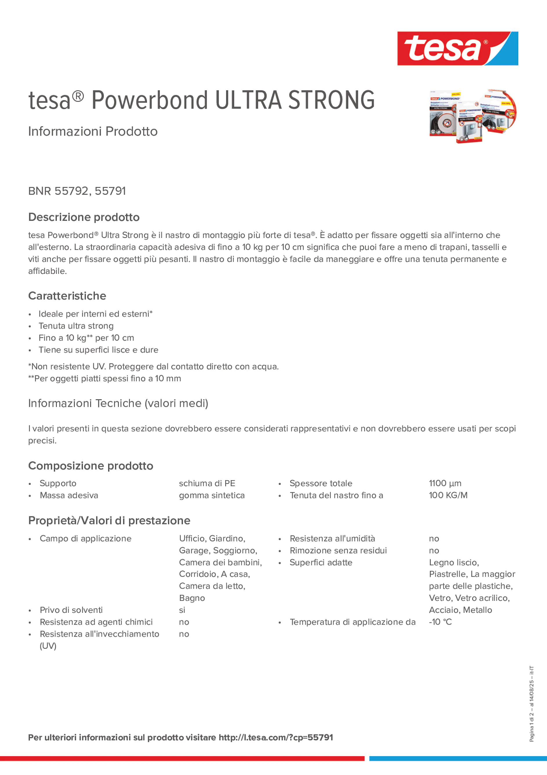 Product information_tesa® Powerbond 55791_it-IT