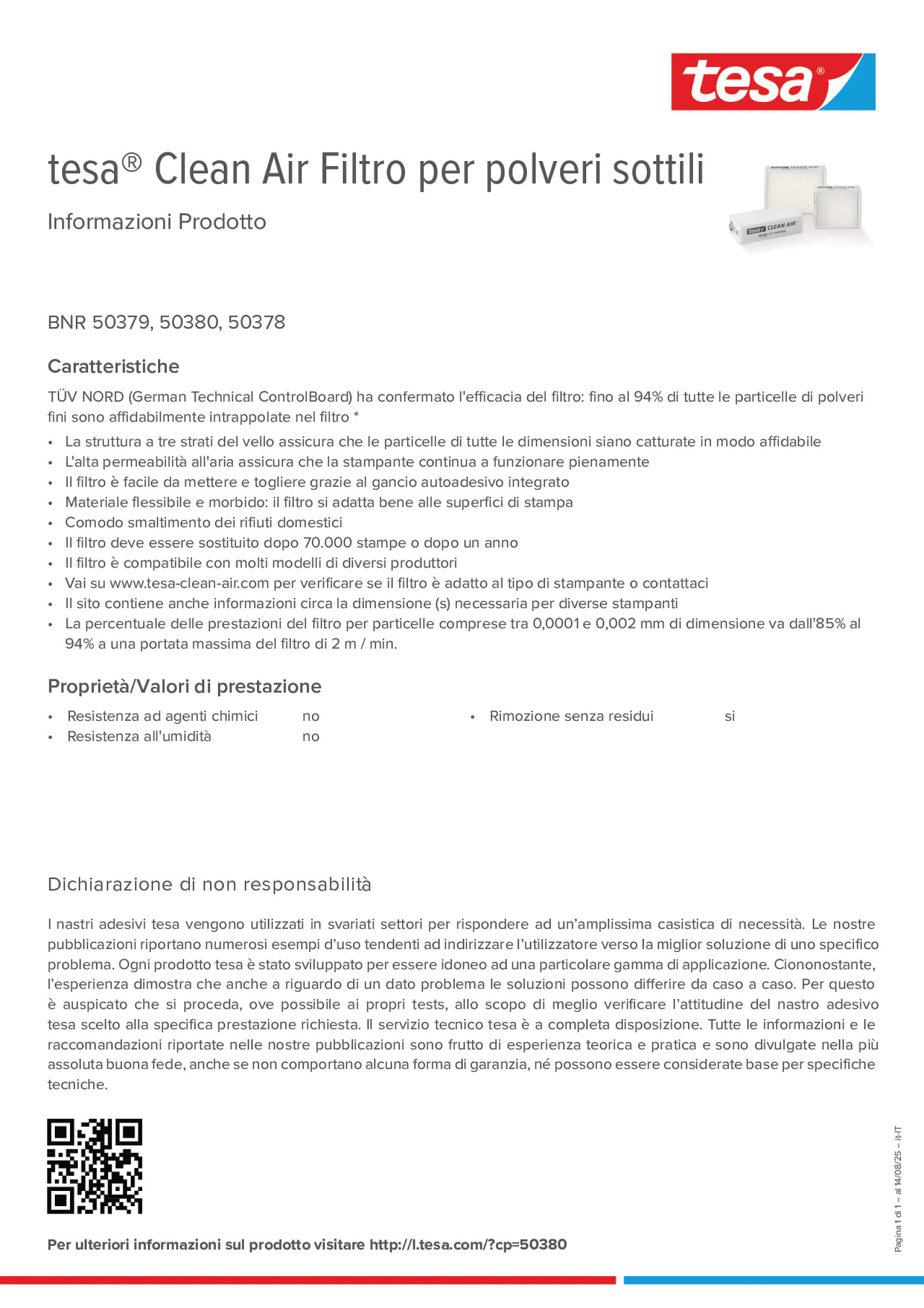 Product information_tesa® Clean Air 50378_it-IT