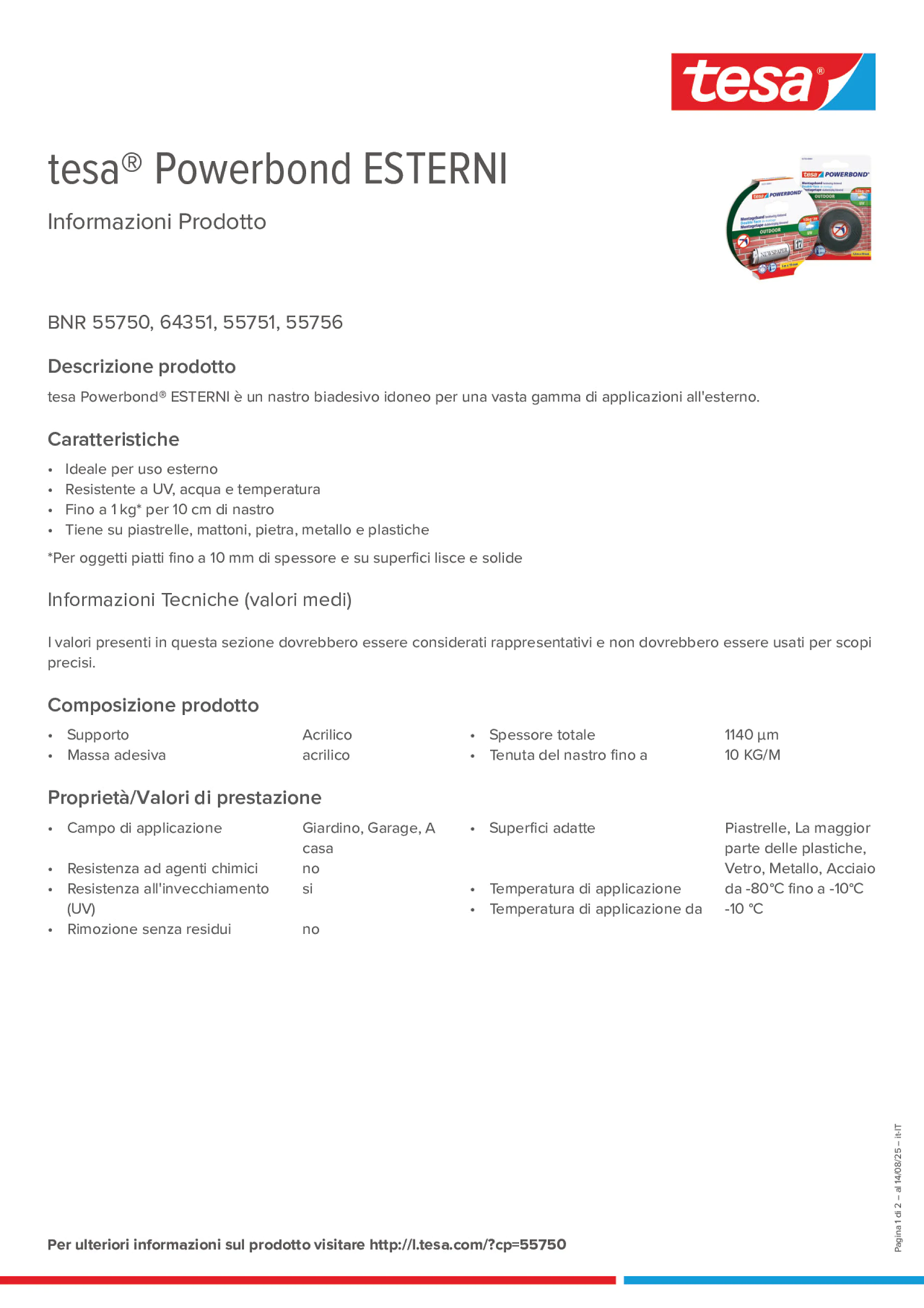 Product information_tesa® Powerbond 55751_it-IT