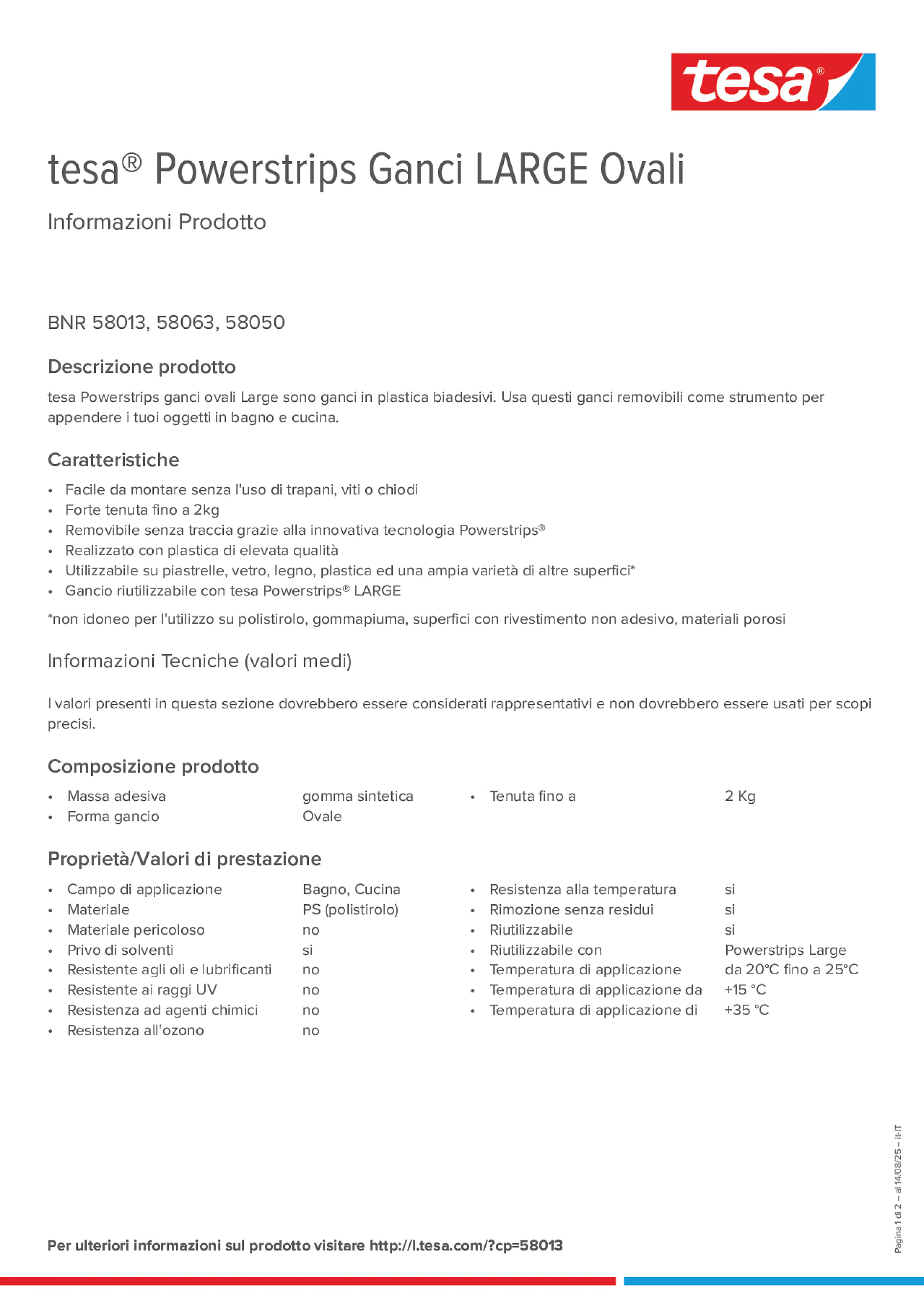 Product information_tesa® Powerstrips 58050_it-IT