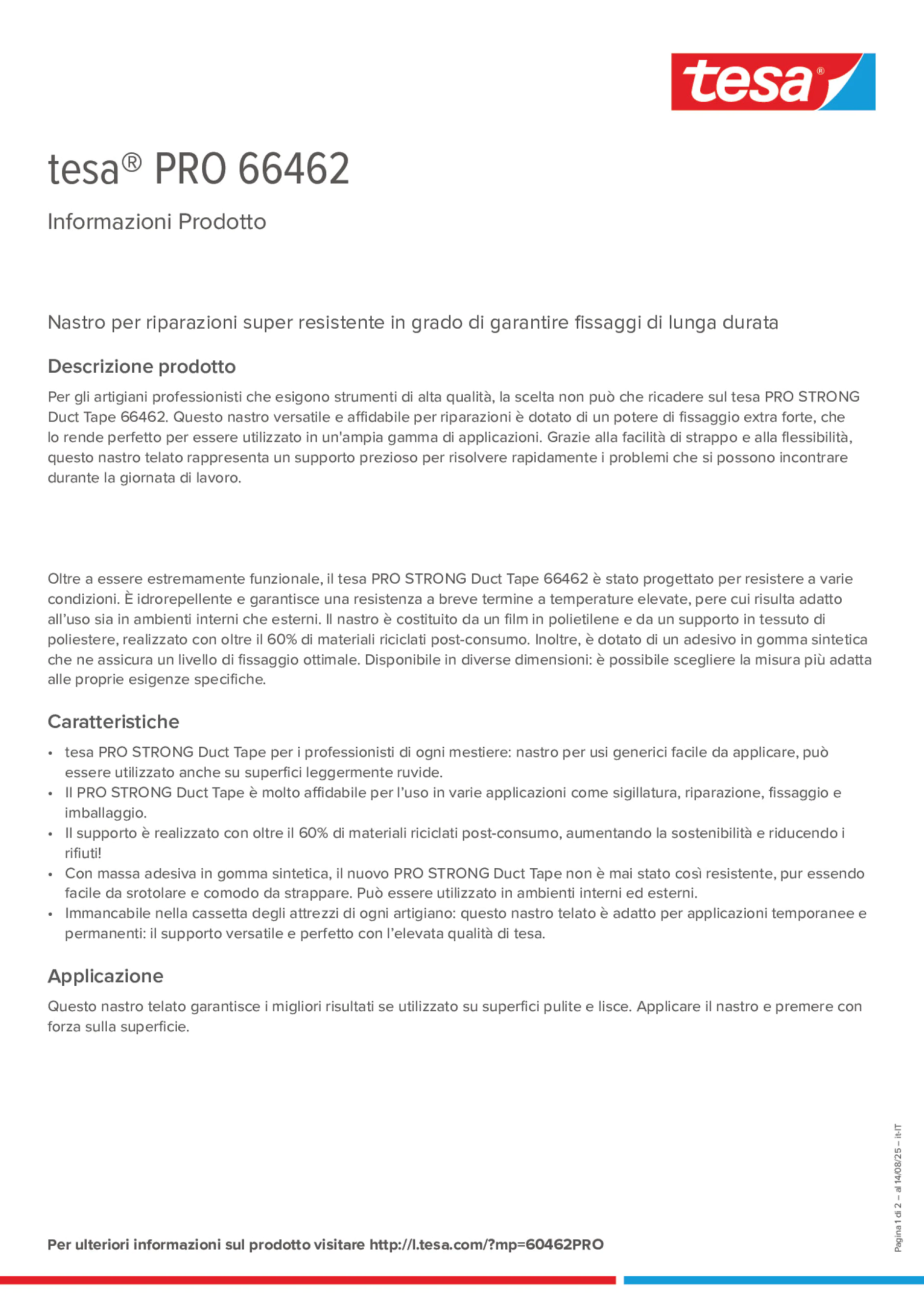 Product information_tesa® PRO 66462_it-IT