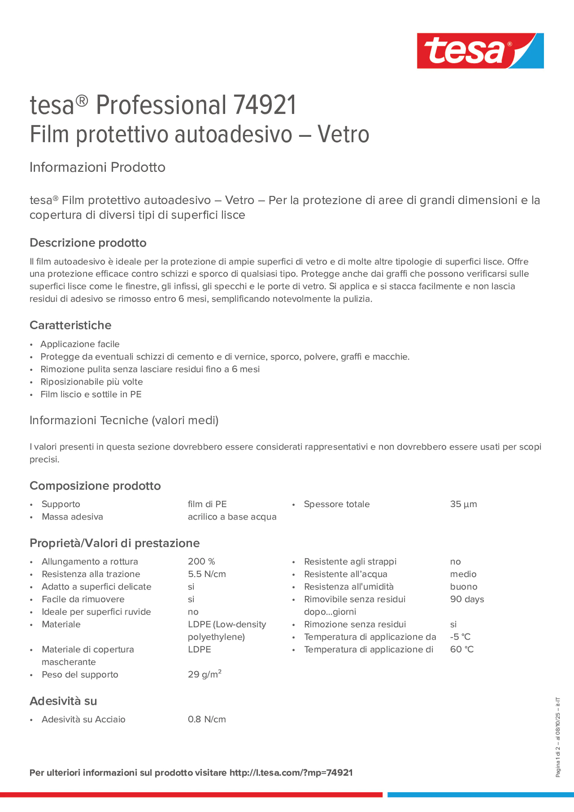 Product information_tesa® Professional 74921_it-IT