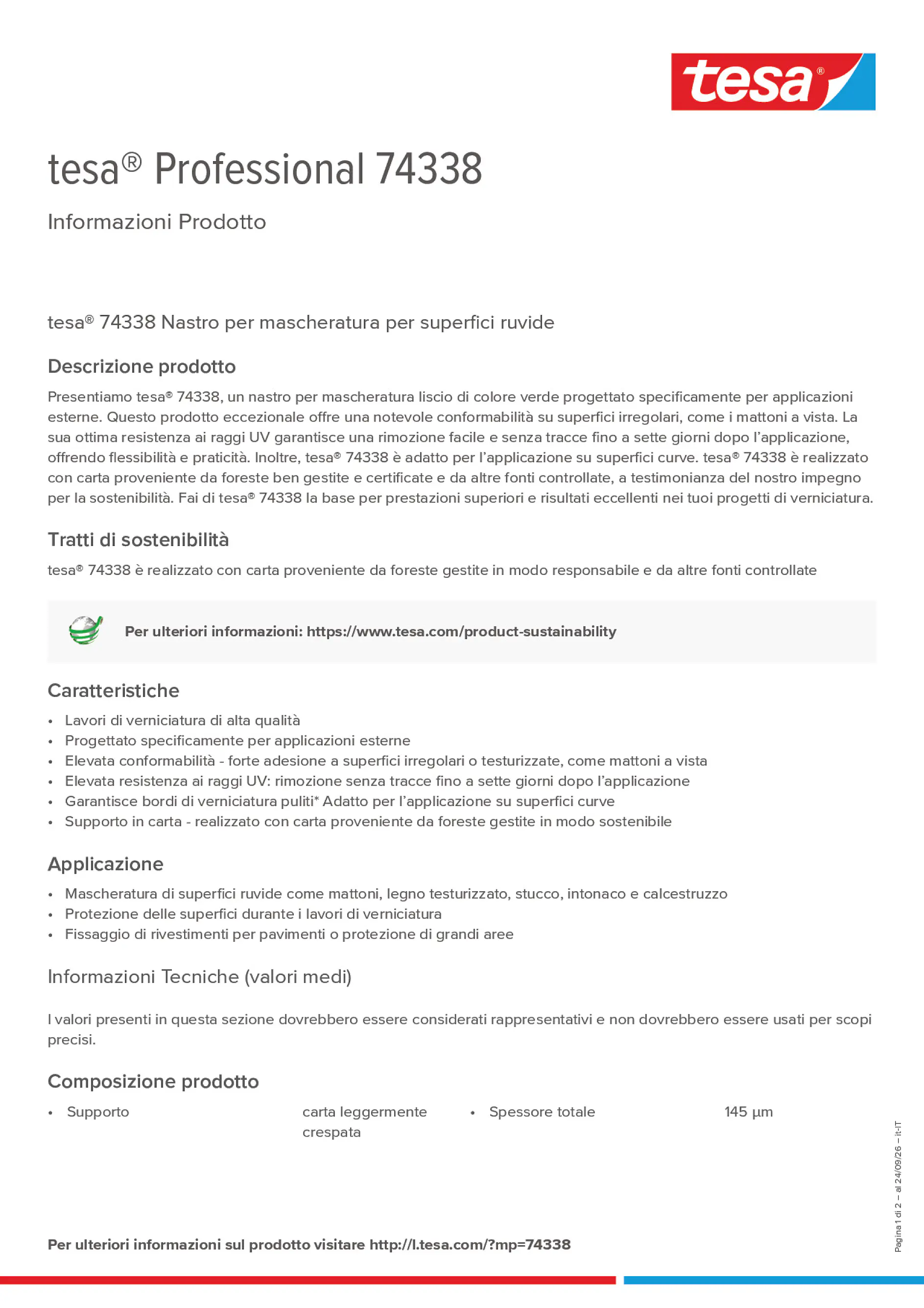 Product information_tesa® Professional 74338_it-IT