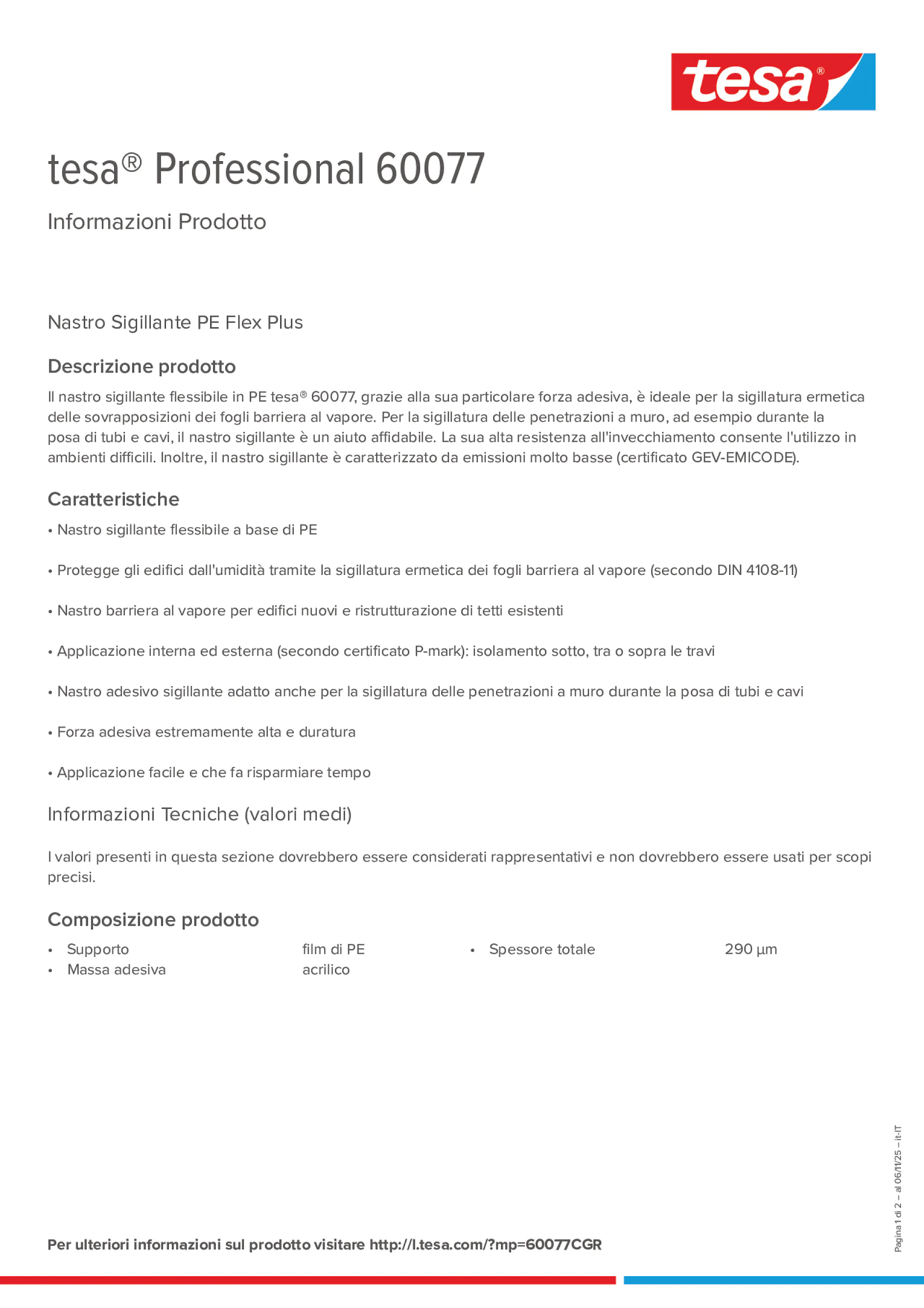 Product information_tesa® Professional 60077_it-IT