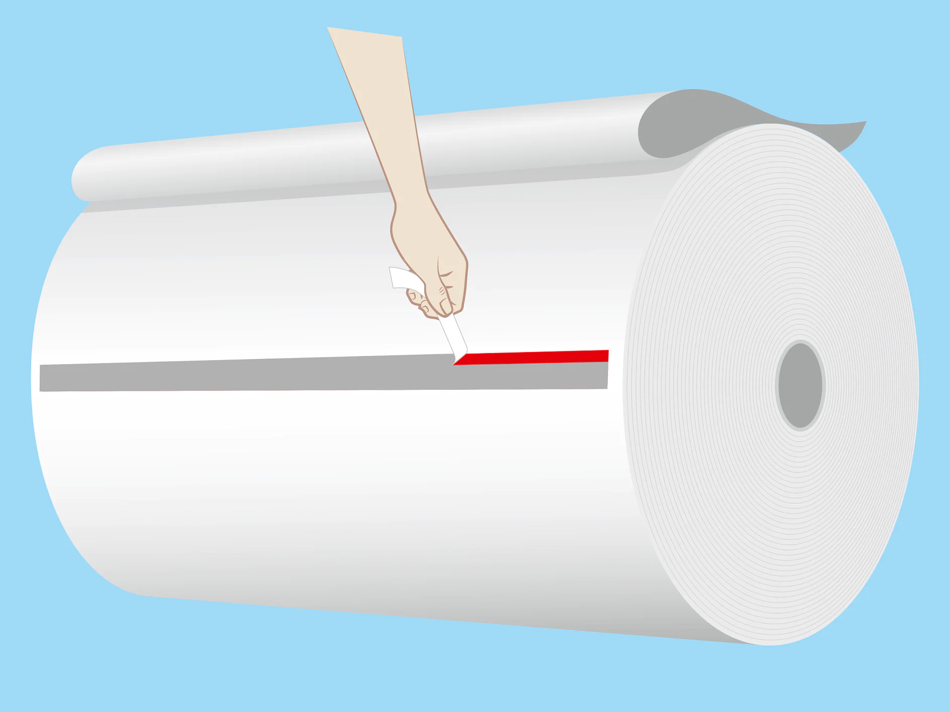 Remove the narrow part of the liner.
