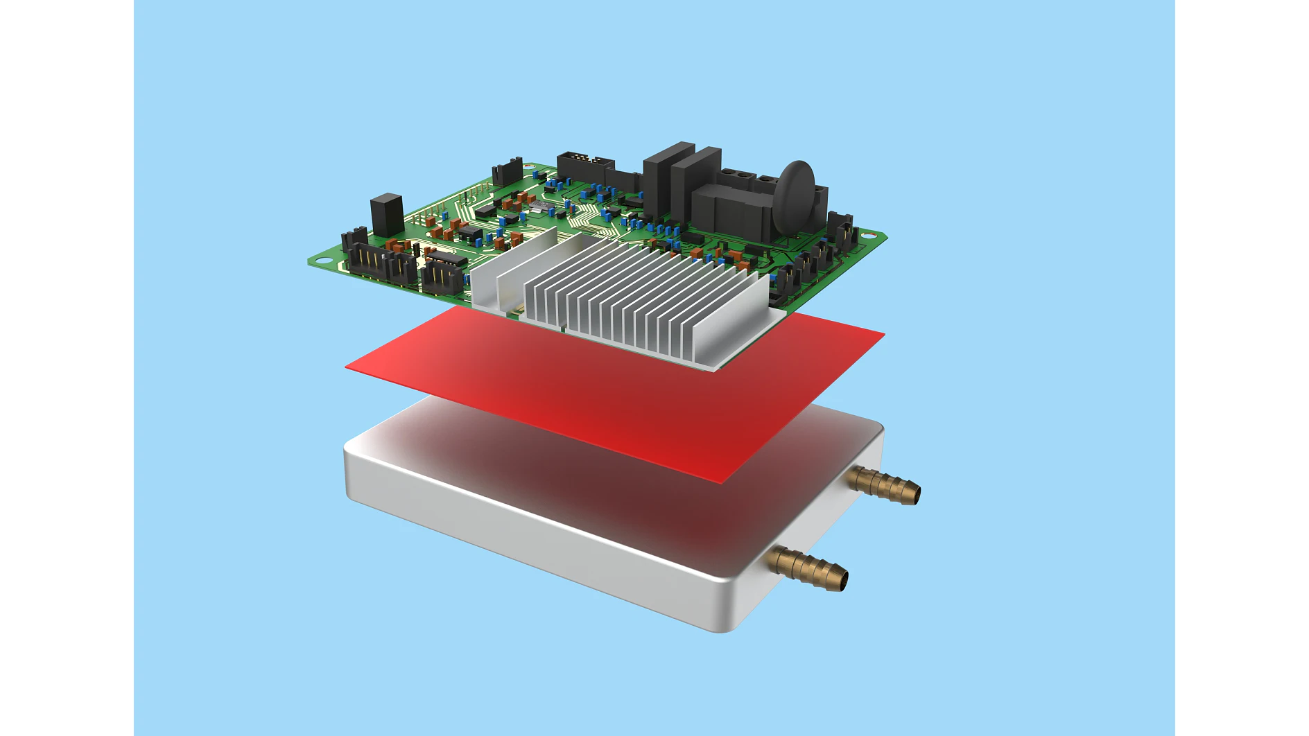 Heat sink mounting in power electronics