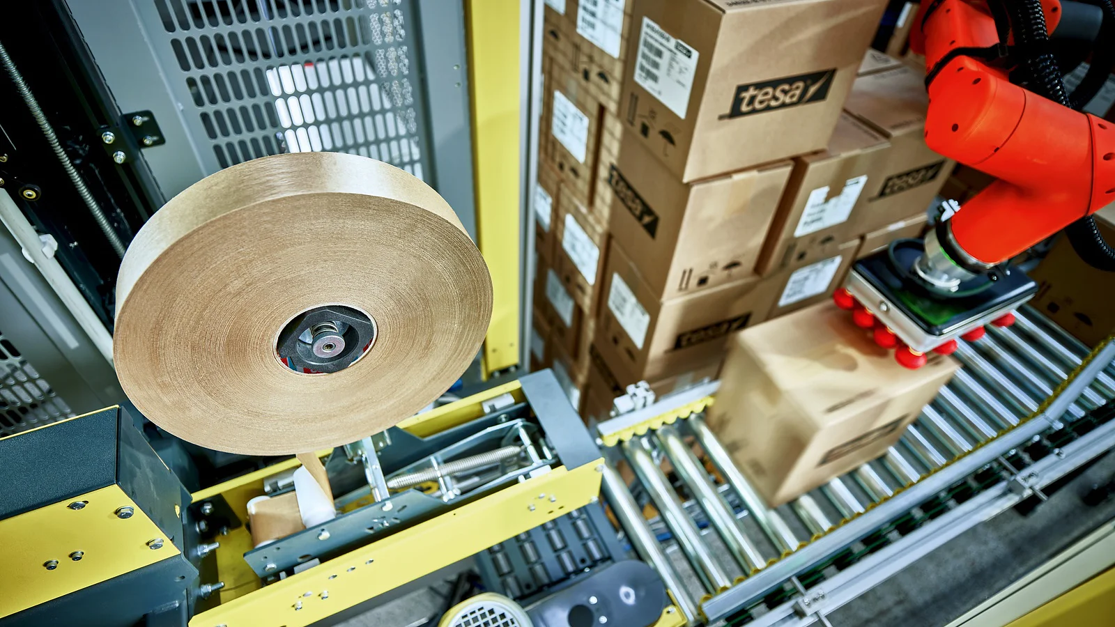 60408-bio-based-paper-packaging-tape The tape is suitable for both manual and automatic dispensers and is largely silent in use.