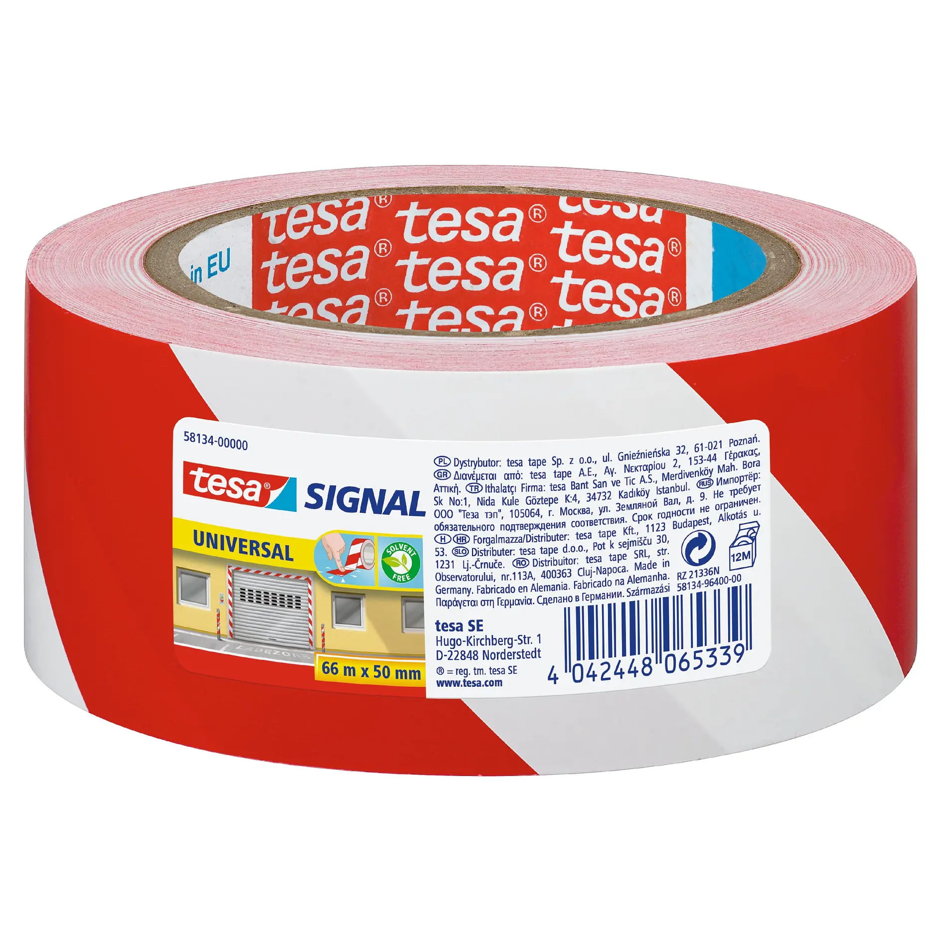 [en-en] tesapack Marking Tape Signal 50mmx66m, universal, red and white