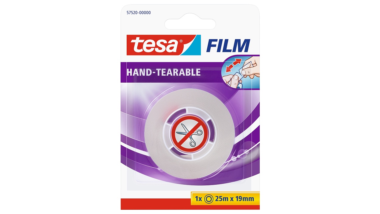 [en-en] 1 x tesafilm Hand-tearable 25:19, Blister