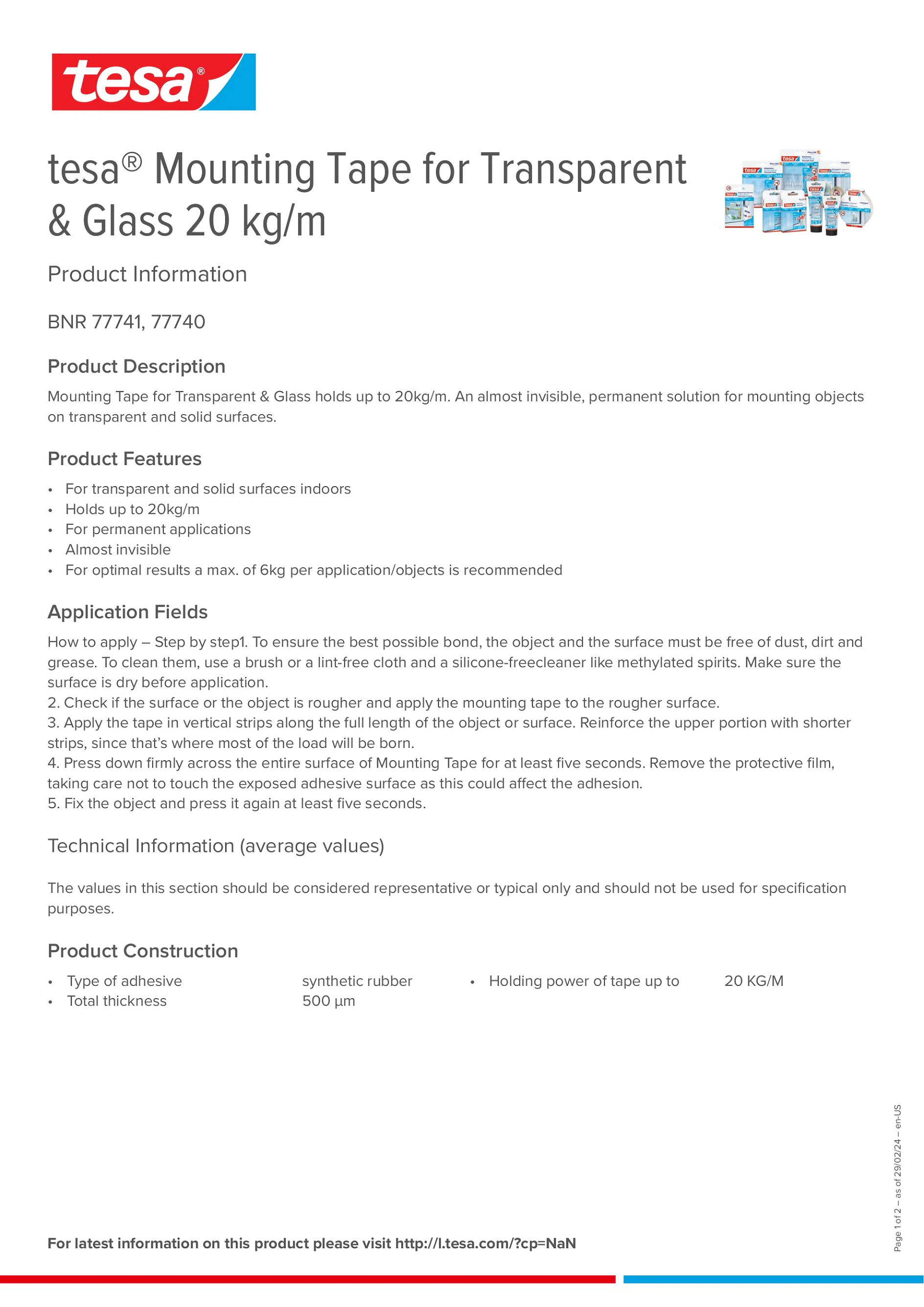 Product information_tesa® 77740_en