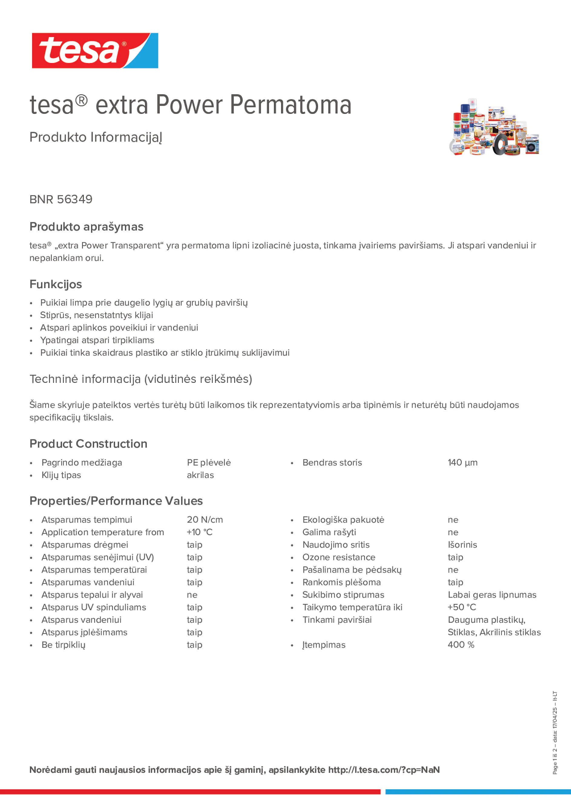 Product information_tesa® extra Power 56349_lt-LT