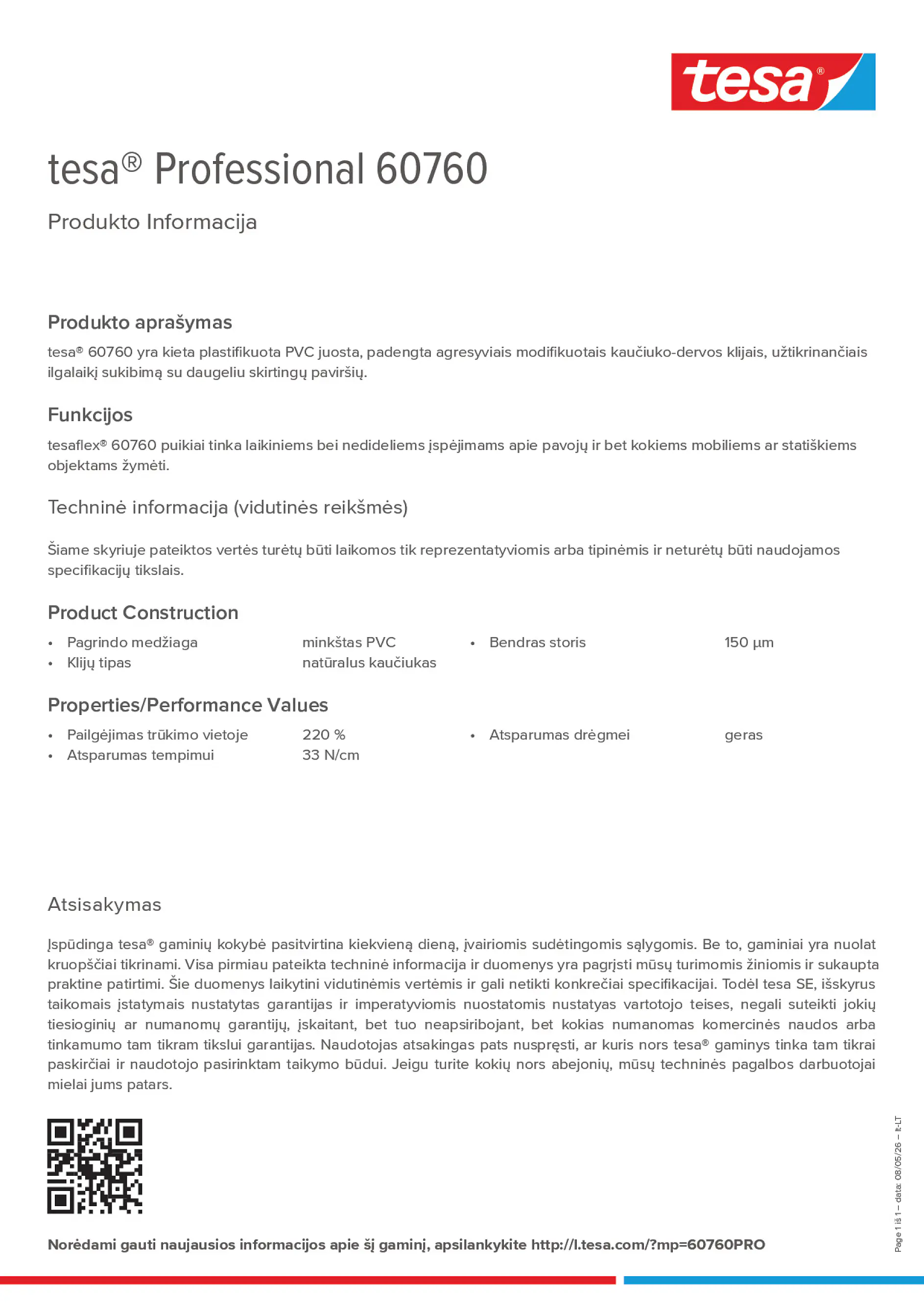 Product information_tesa® Professional 60760_lt-LT