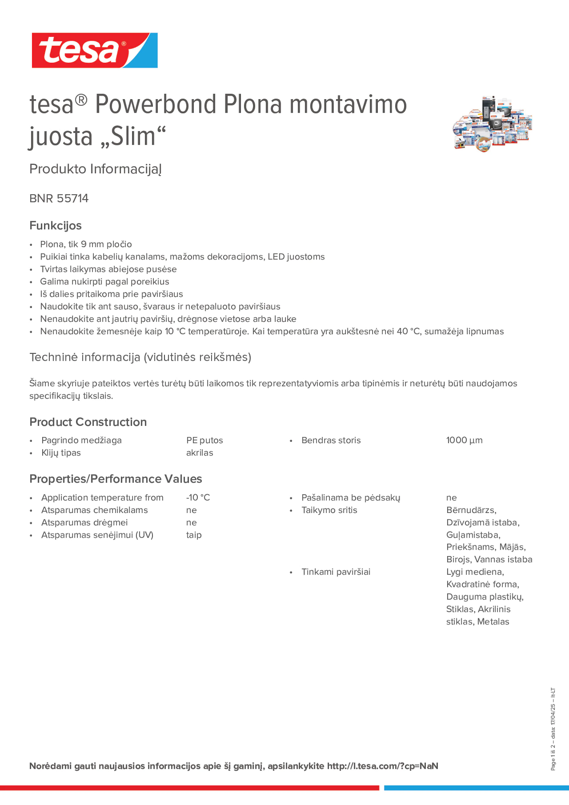 Product information_tesa® Powerbond 55714_lt-LT