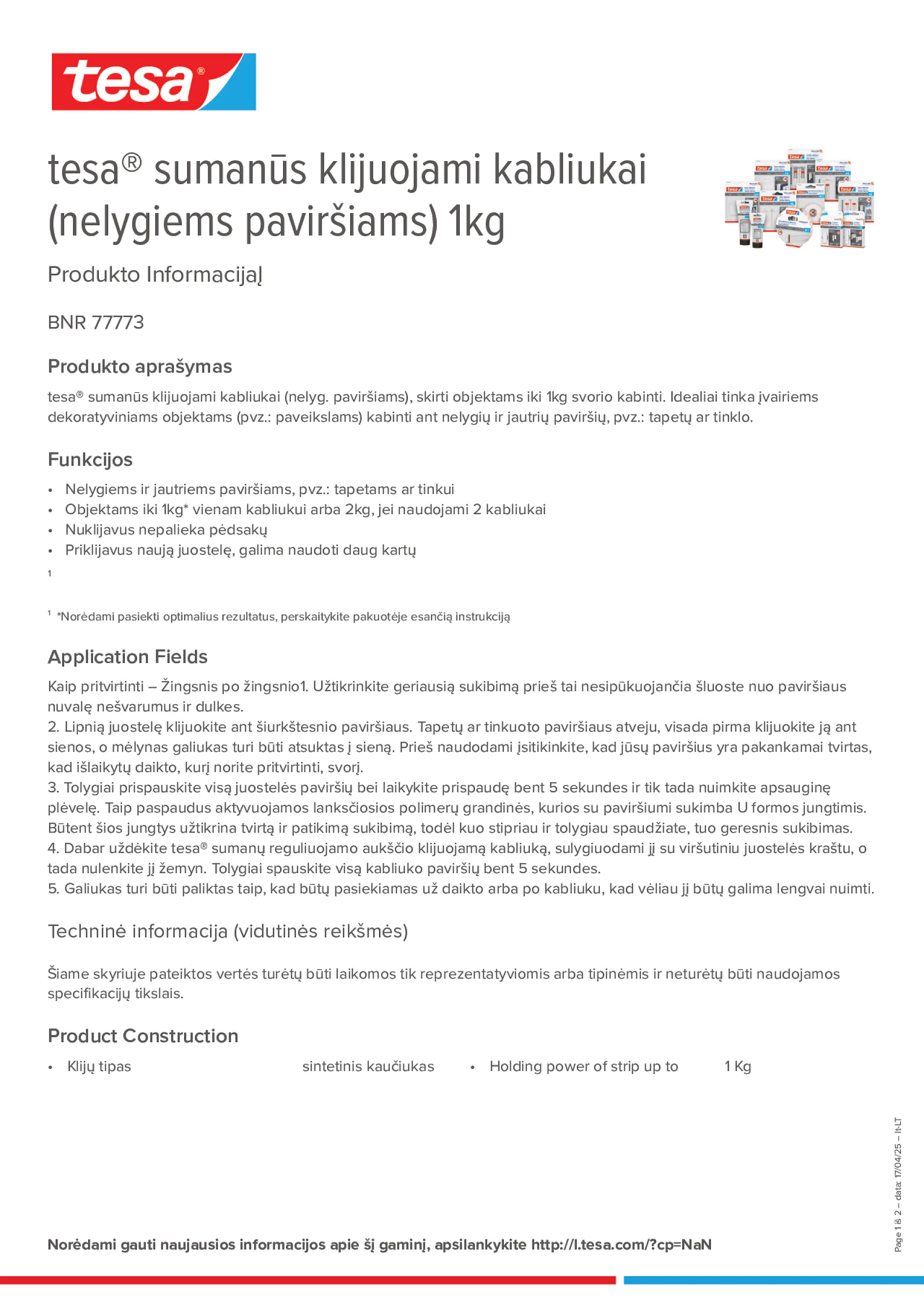 Product information_tesa® 77773_lt-LT