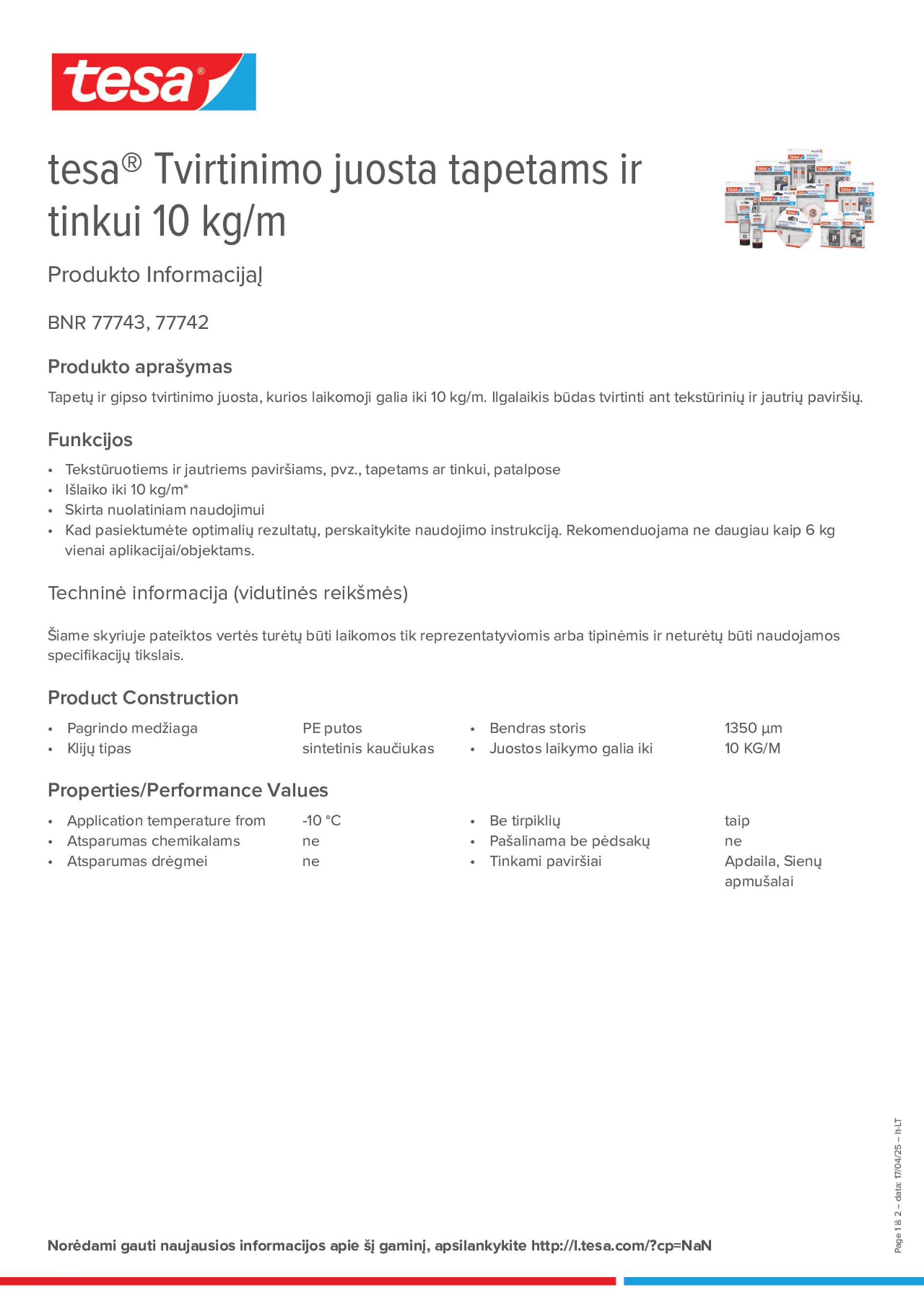Product information_tesa® 77742_lt-LT