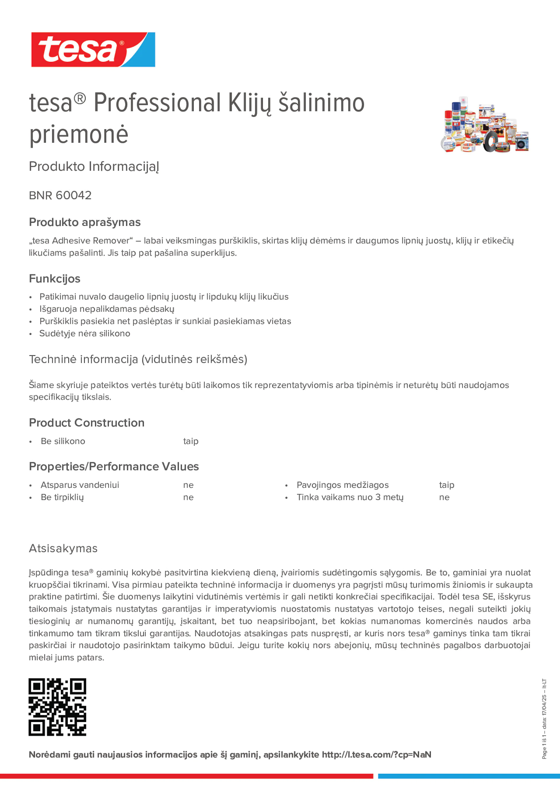Product information_tesa® Professional 60042_lt-LT