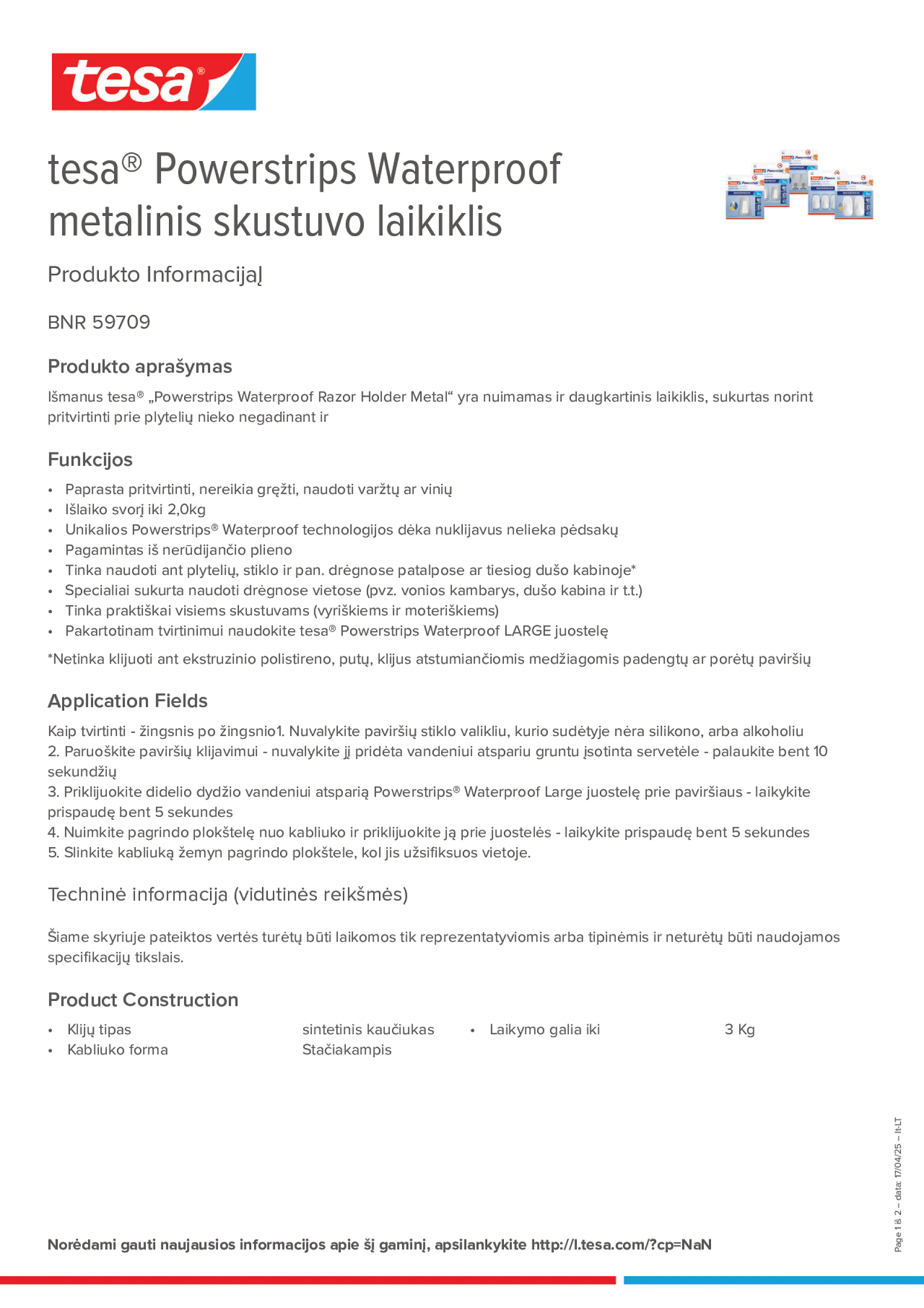 Product information_tesa® Powerstrips 59709_lt-LT