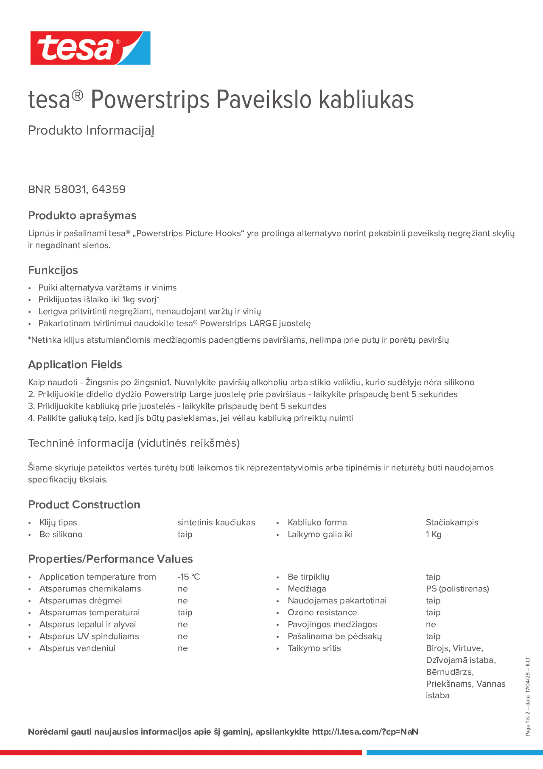 Product information_tesa® Powerstrips 58031_lt-LT