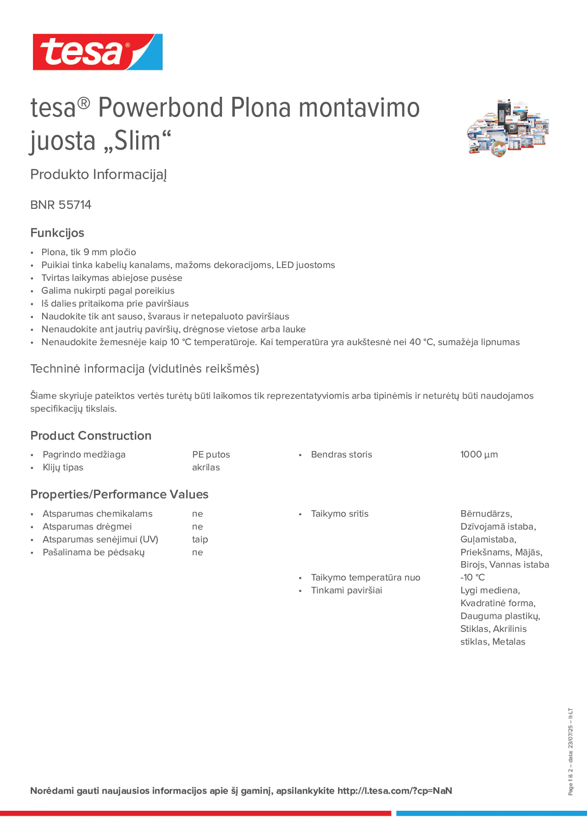 Product information_tesa® Powerbond 55714_lt-LT