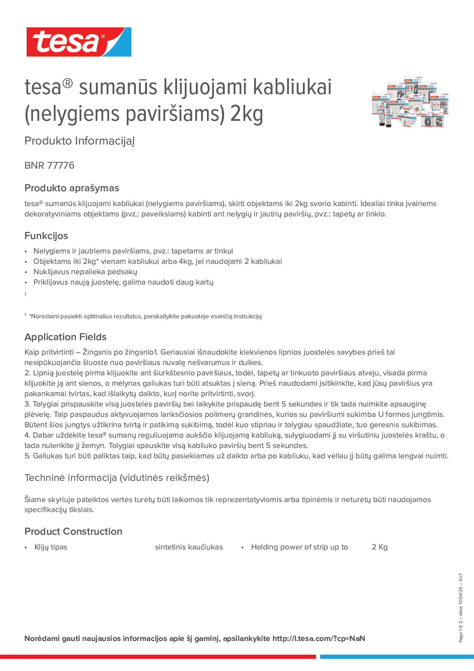 Product information_tesa® 77776_lt-LT