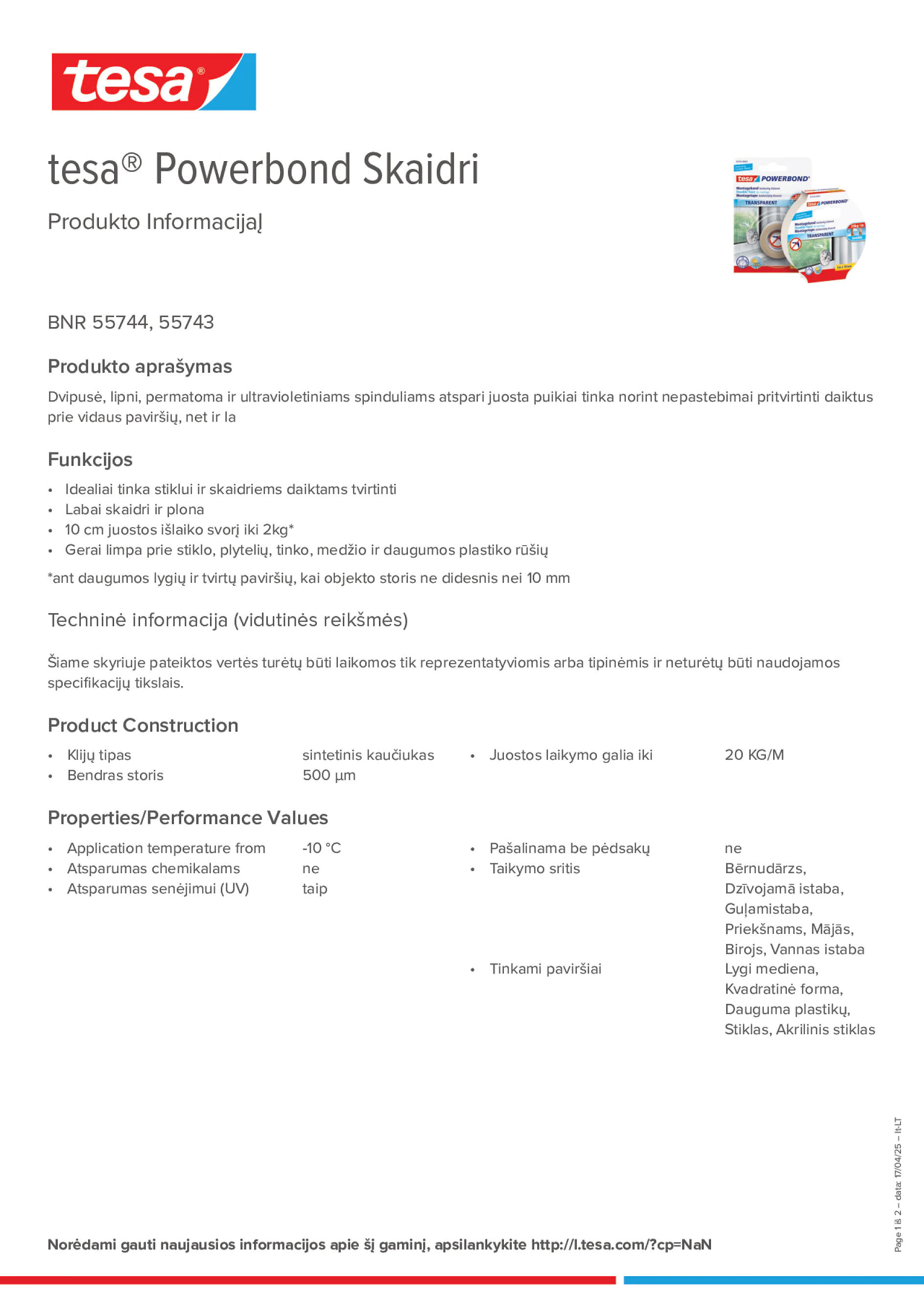 Product information_tesa® Powerbond 55744_lt-LT