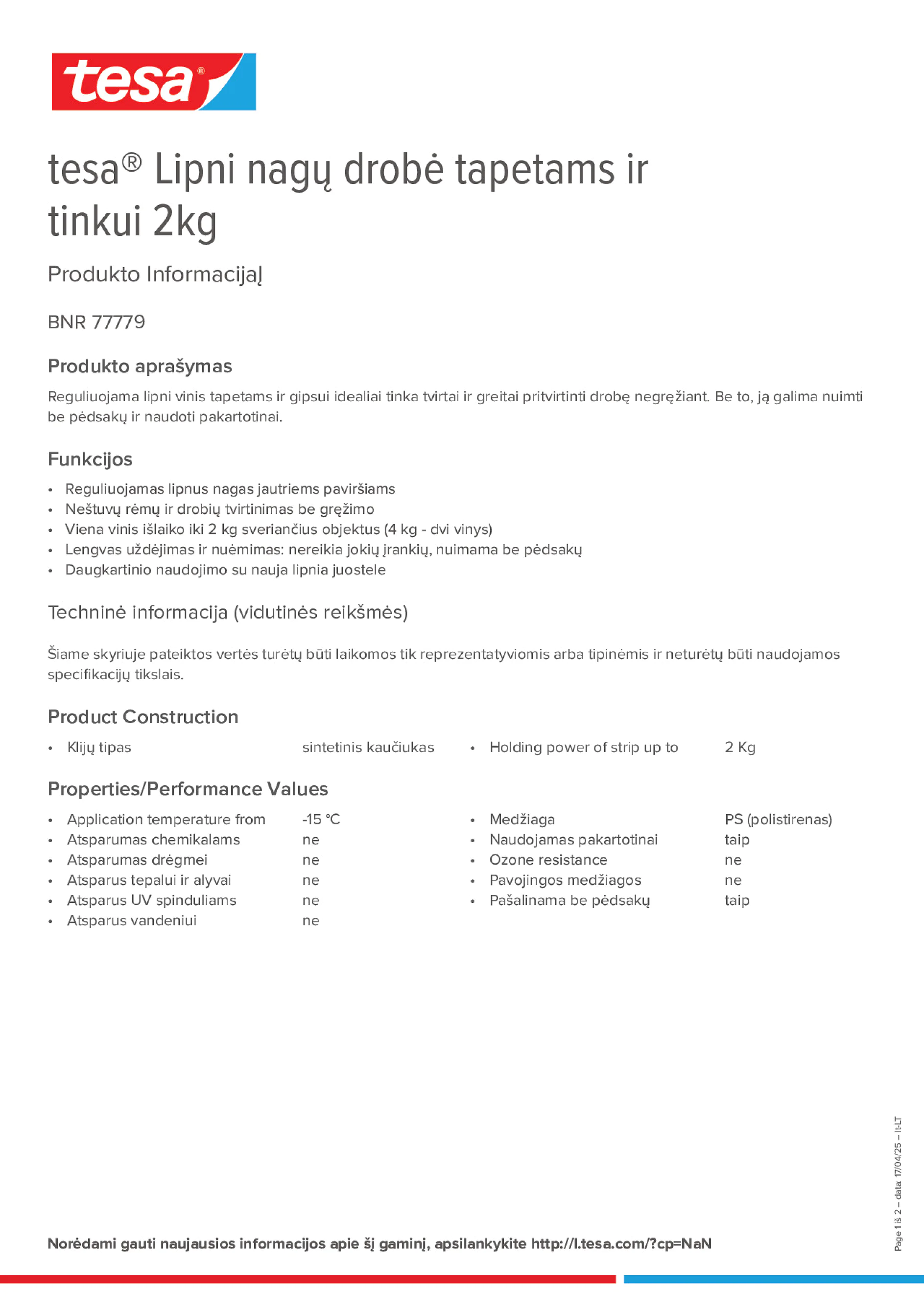 Product information_tesa® 77779_lt-LT