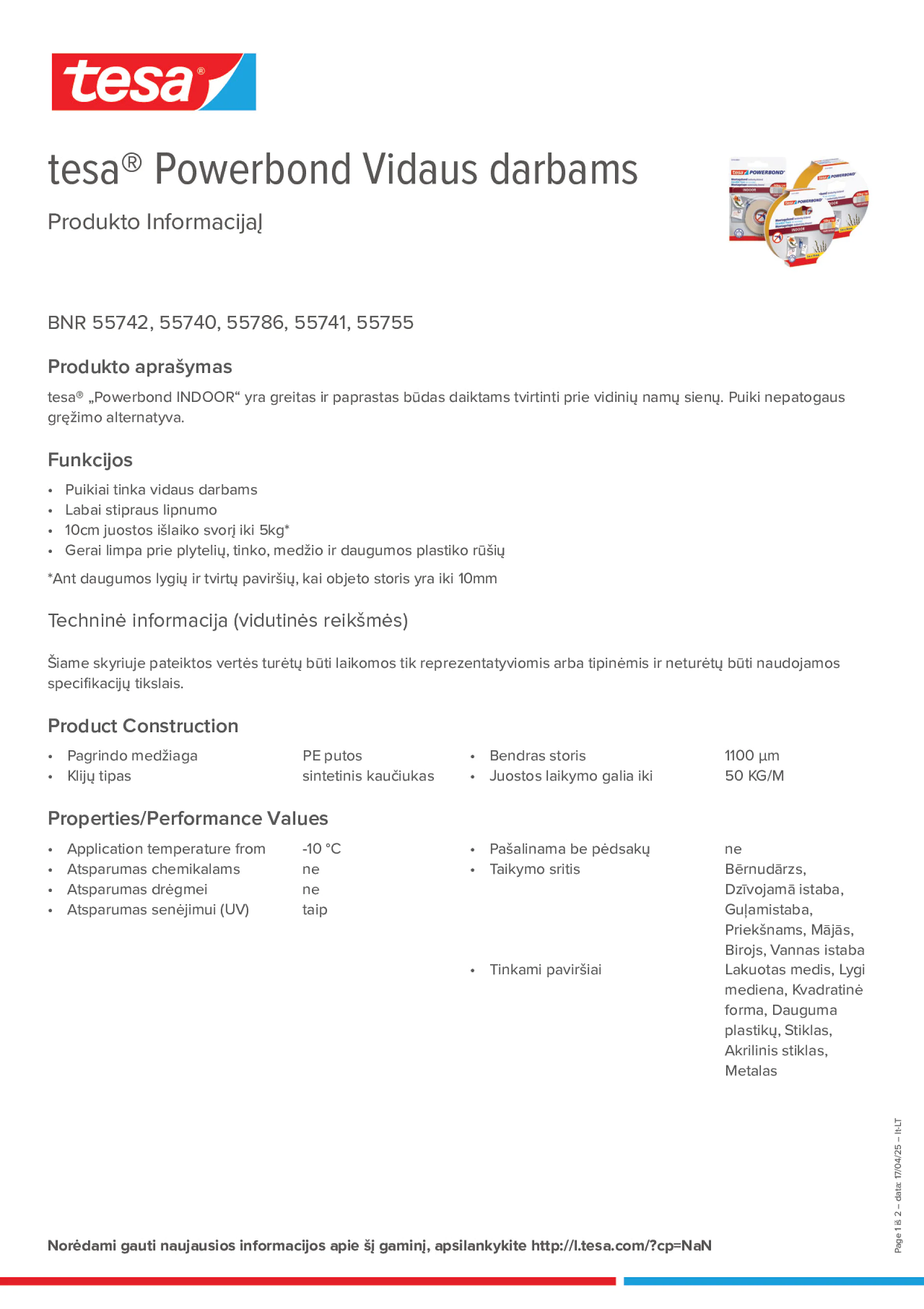 Product information_tesa® Powerbond 55740_lt-LT