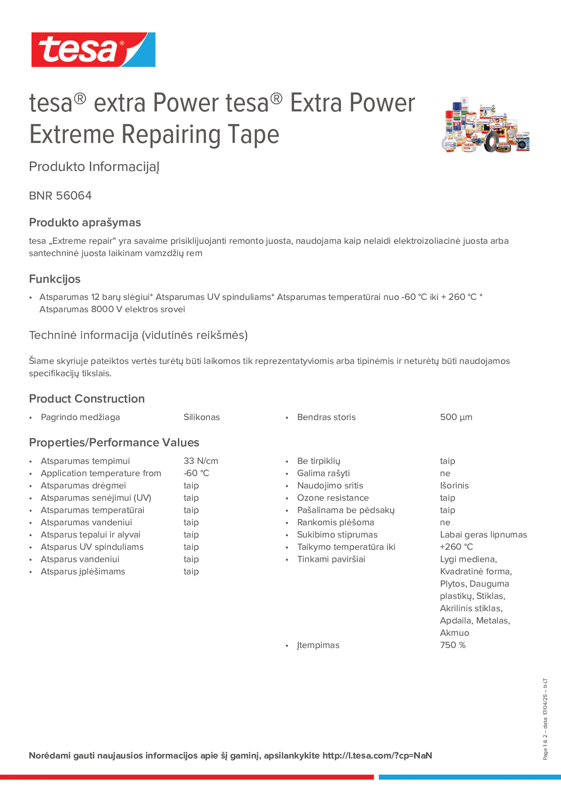 Product information_tesa® extra Power 56064_lt-LT
