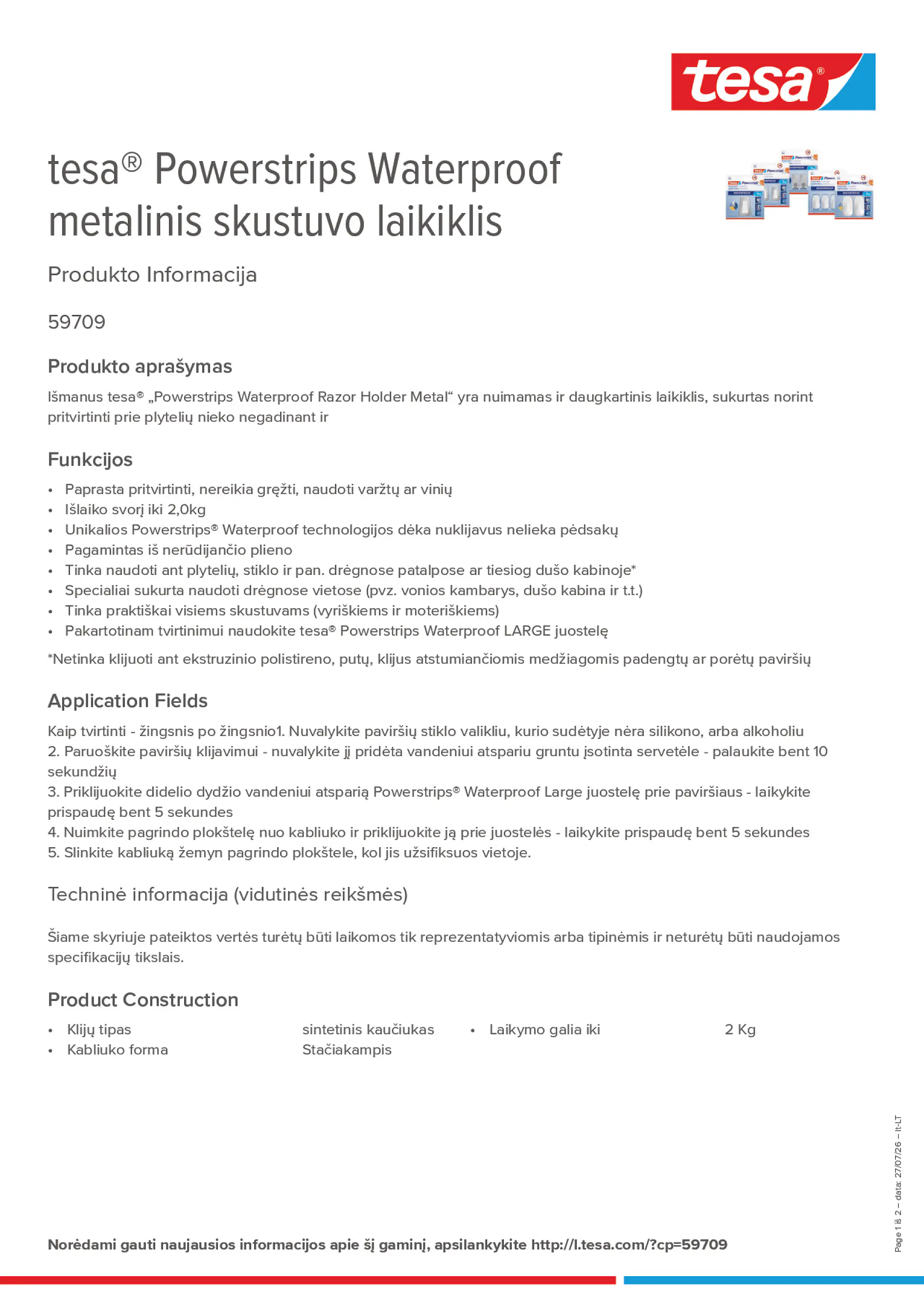 Product information_tesa® Powerstrips 59709_lt-LT