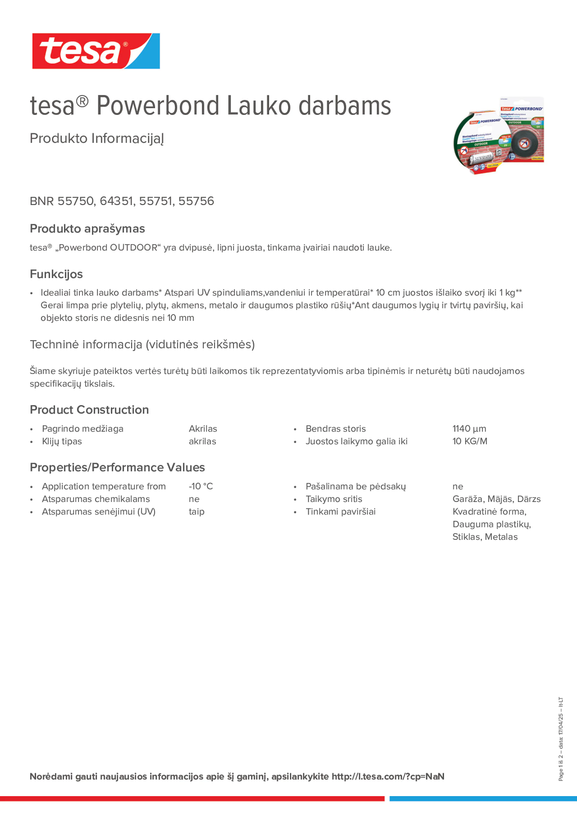 Product information_tesa® Powerbond 55751_lt-LT