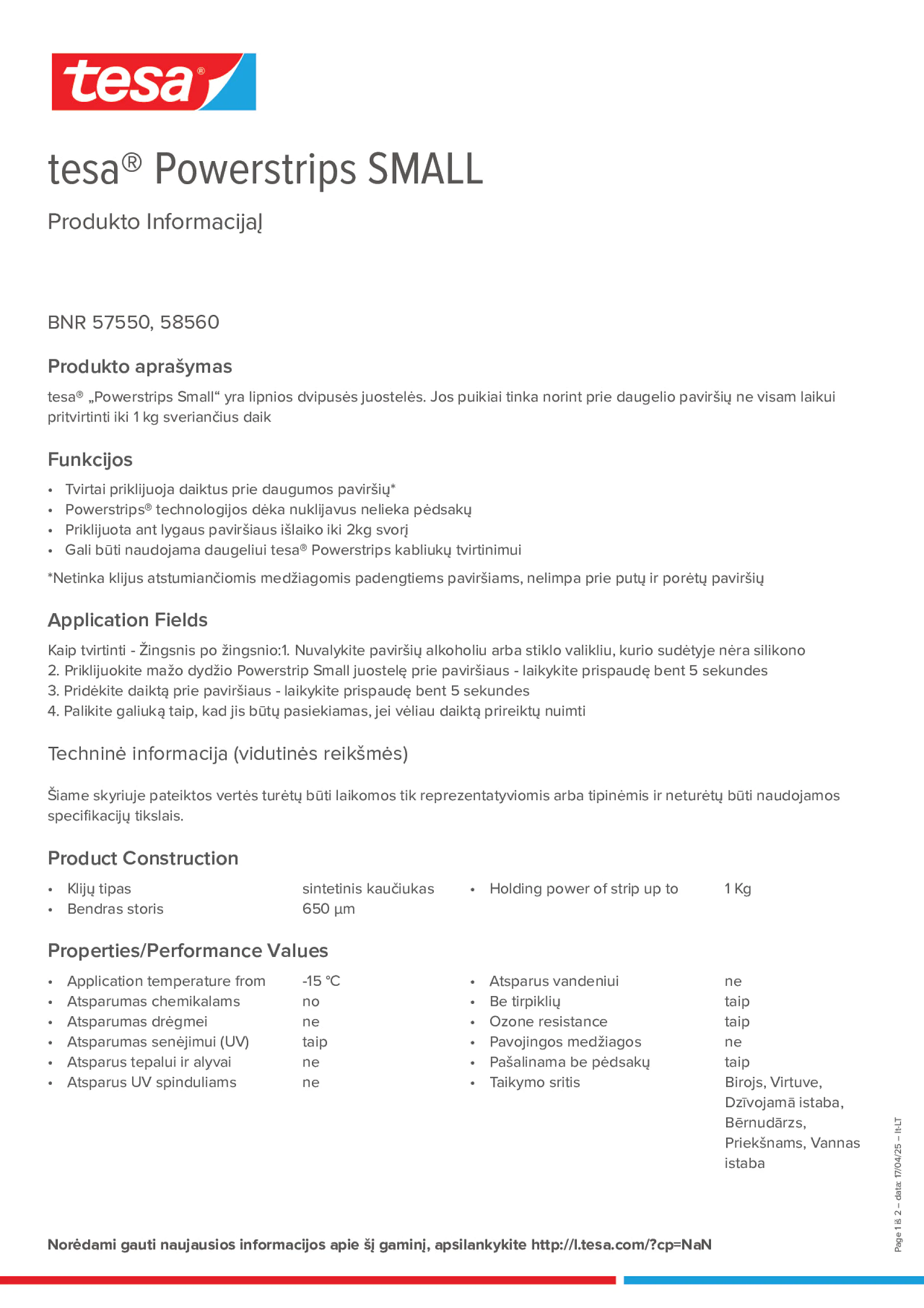 Product information_tesa® Powerstrips 58560_lt-LT