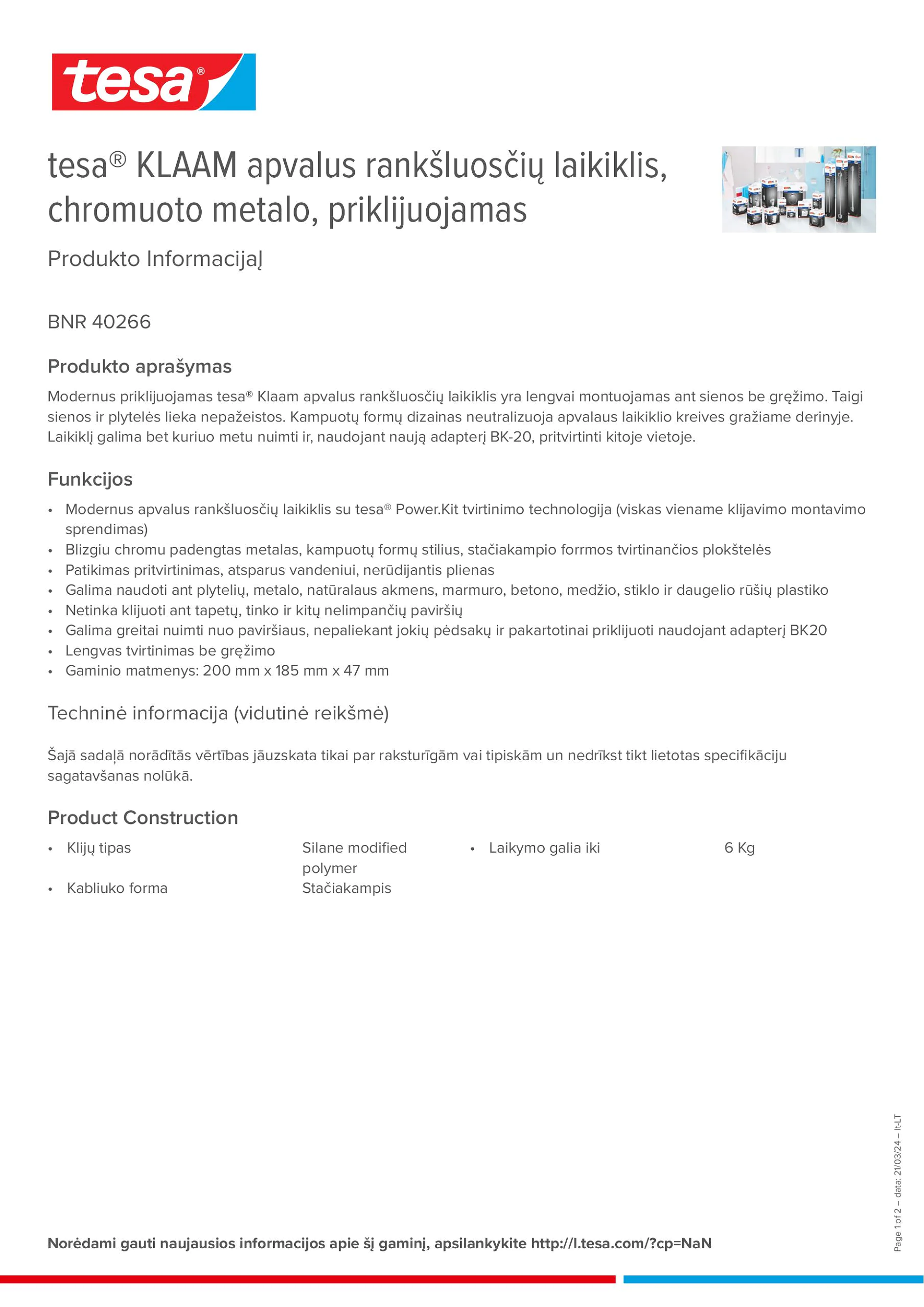 Product information_tesa® 40266_lt-LT