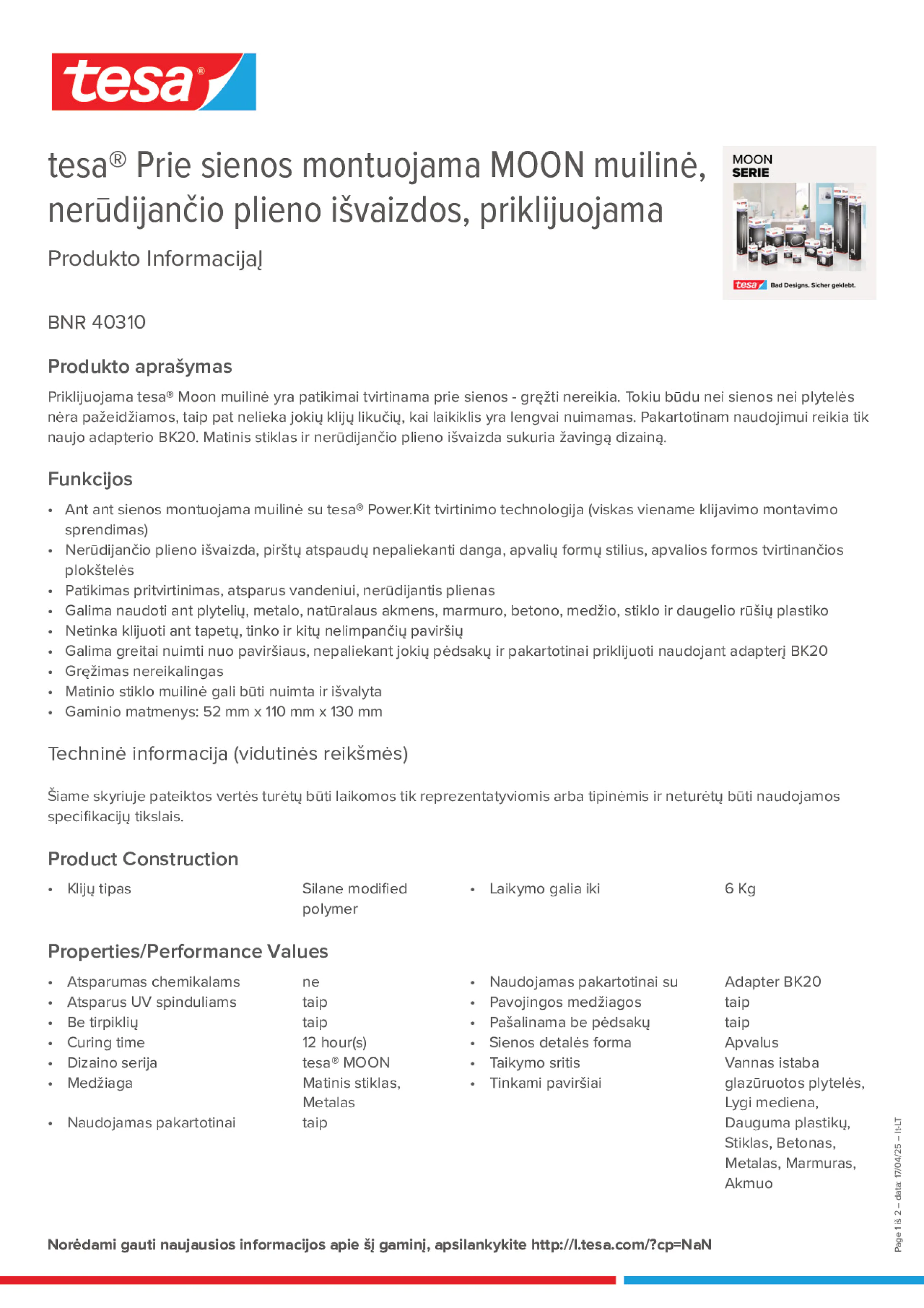 Product information_tesa® 40310_lt-LT