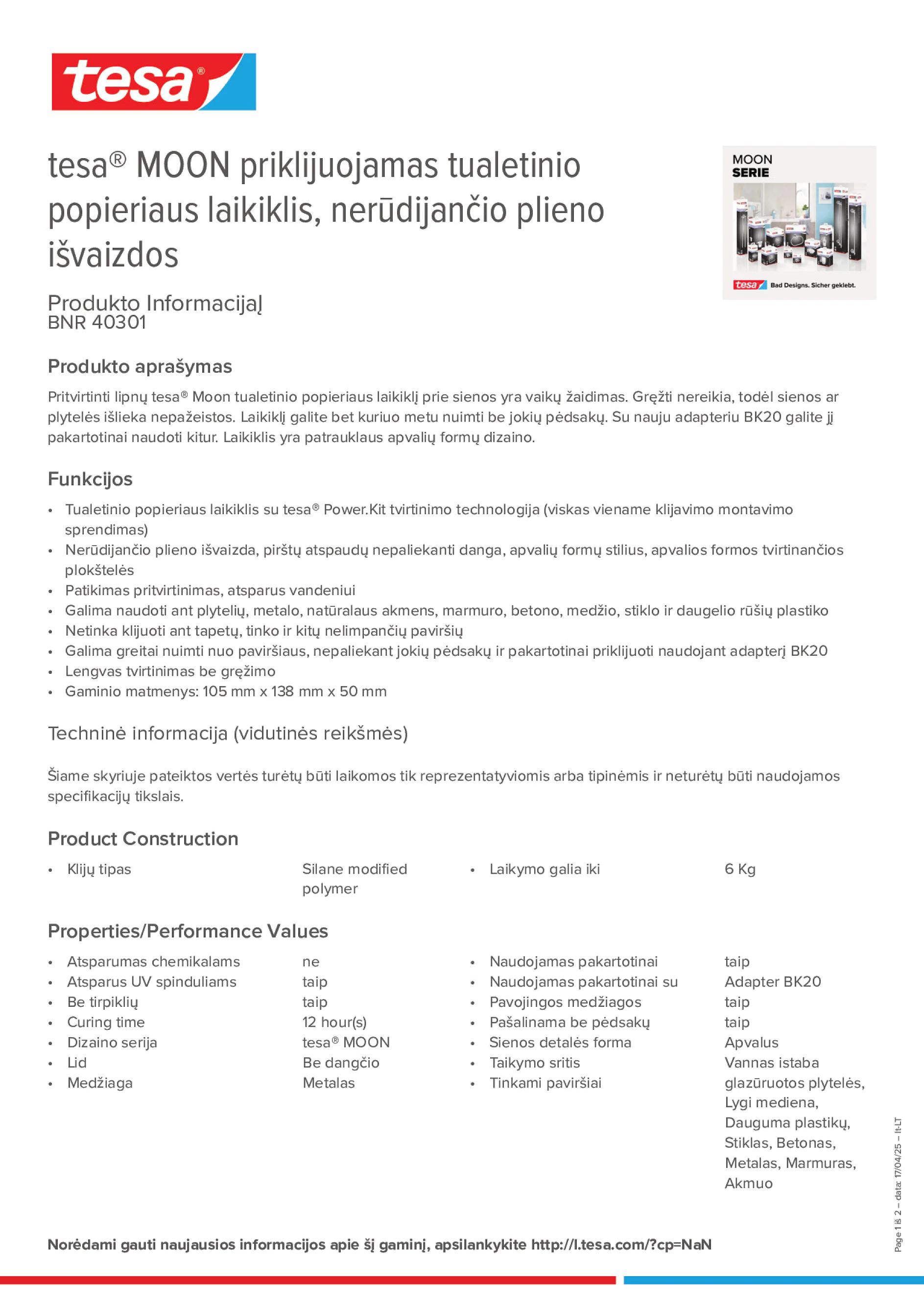 Product information_tesa® 40301_lt-LT