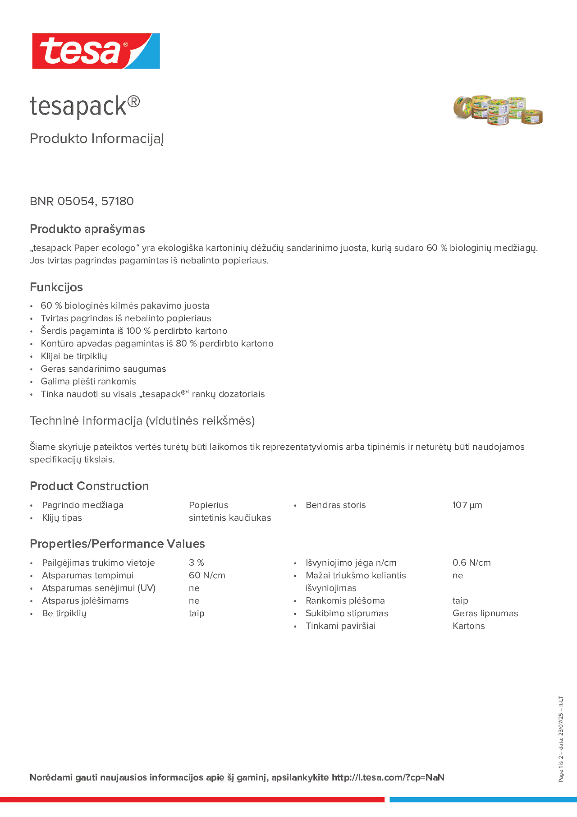 Product information_tesapack® 5054_lt-LT